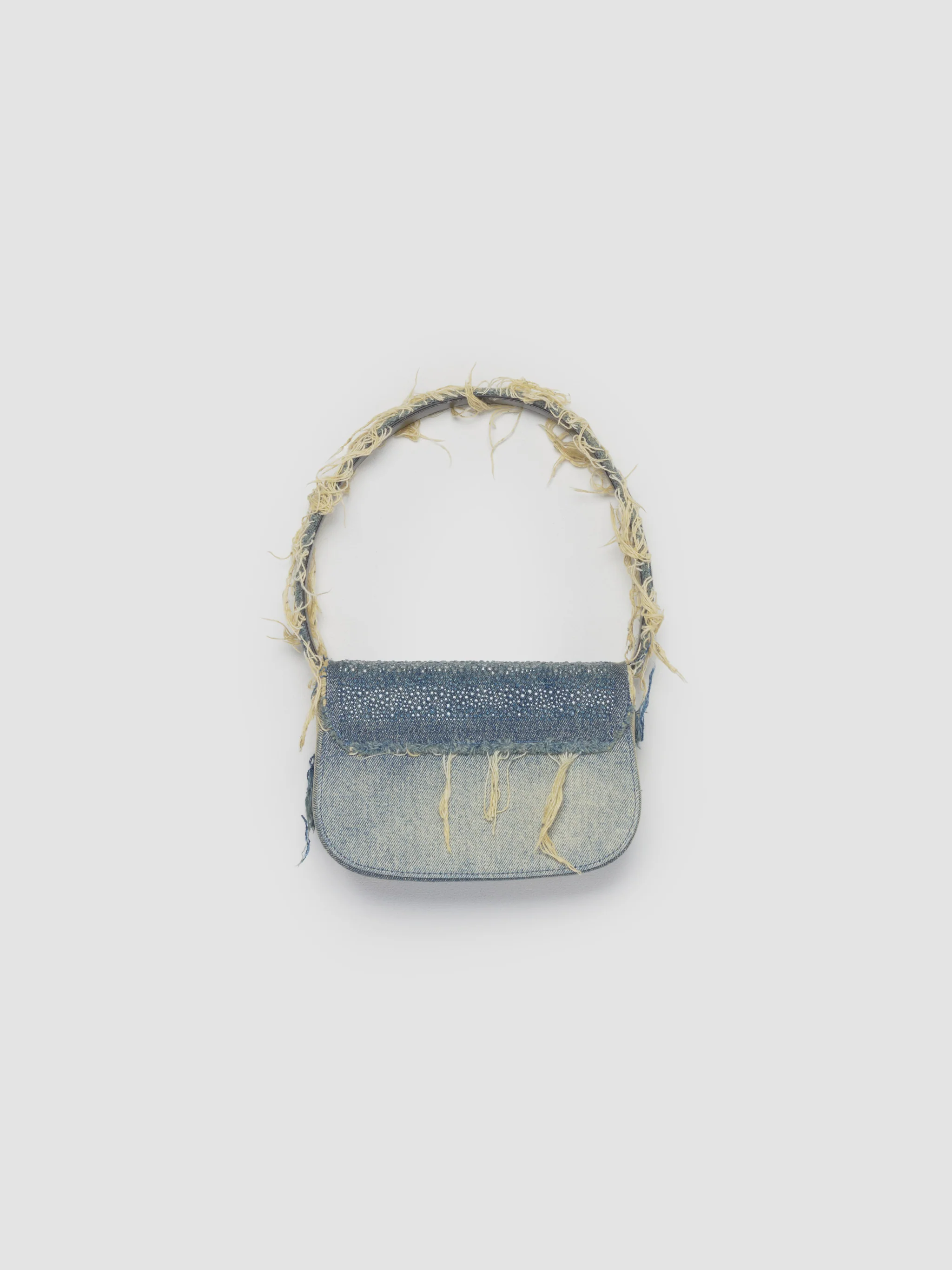 1Dr Shoulder Bag in Medium Blue Denim - Image 4