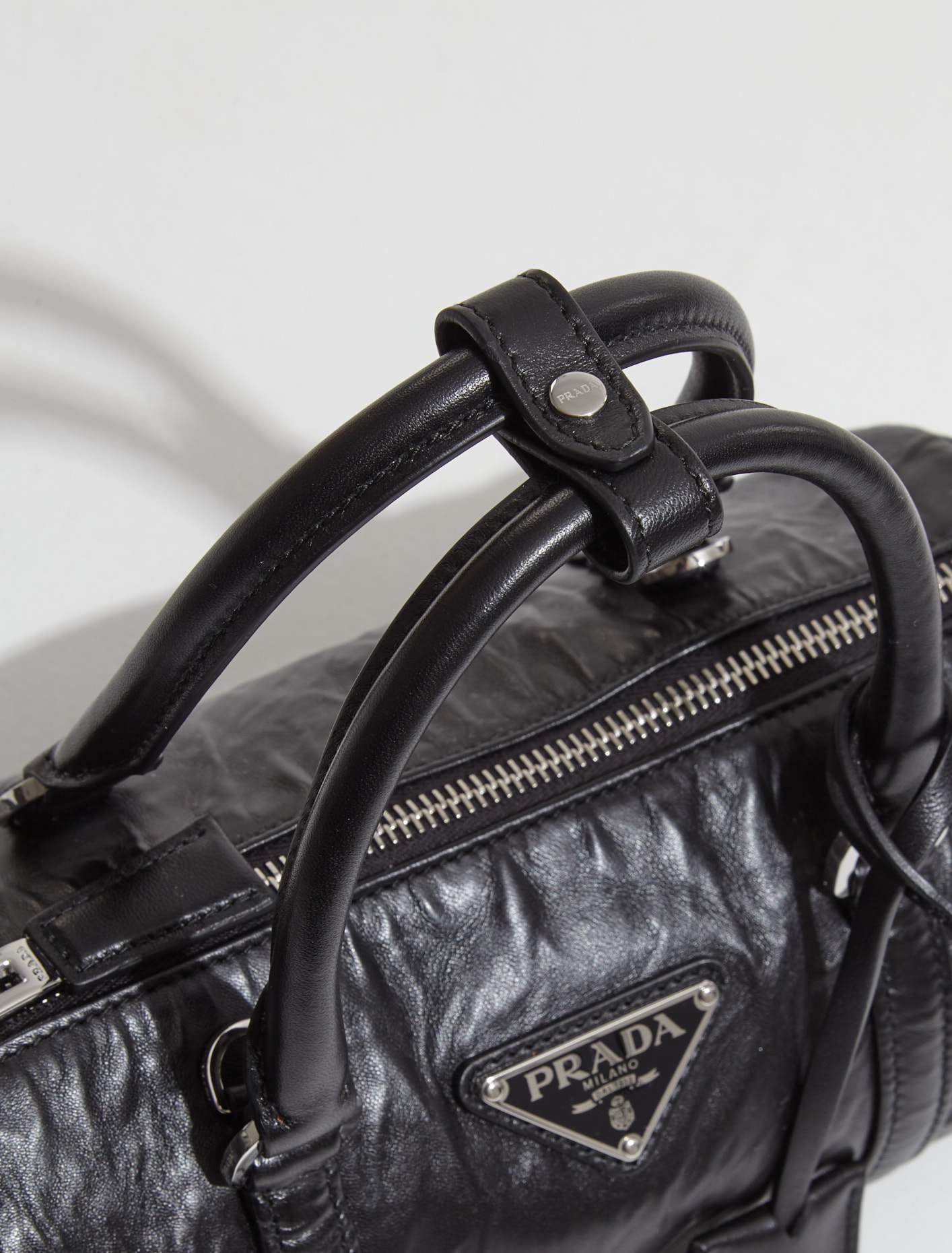 Antique Nappa Handbag in Black - Image 3