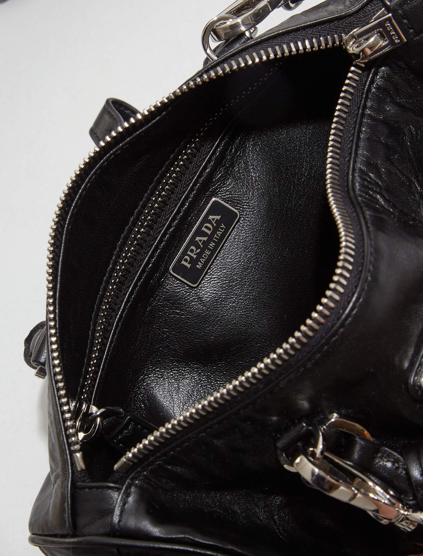 Antique Nappa Handbag in Black - Image 4