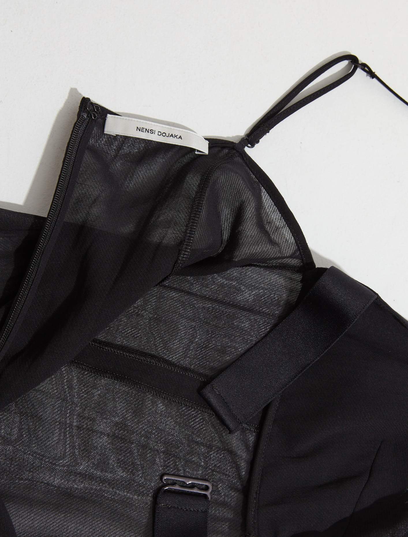 Asymmetric Bra Long Dress in Black - Image 3