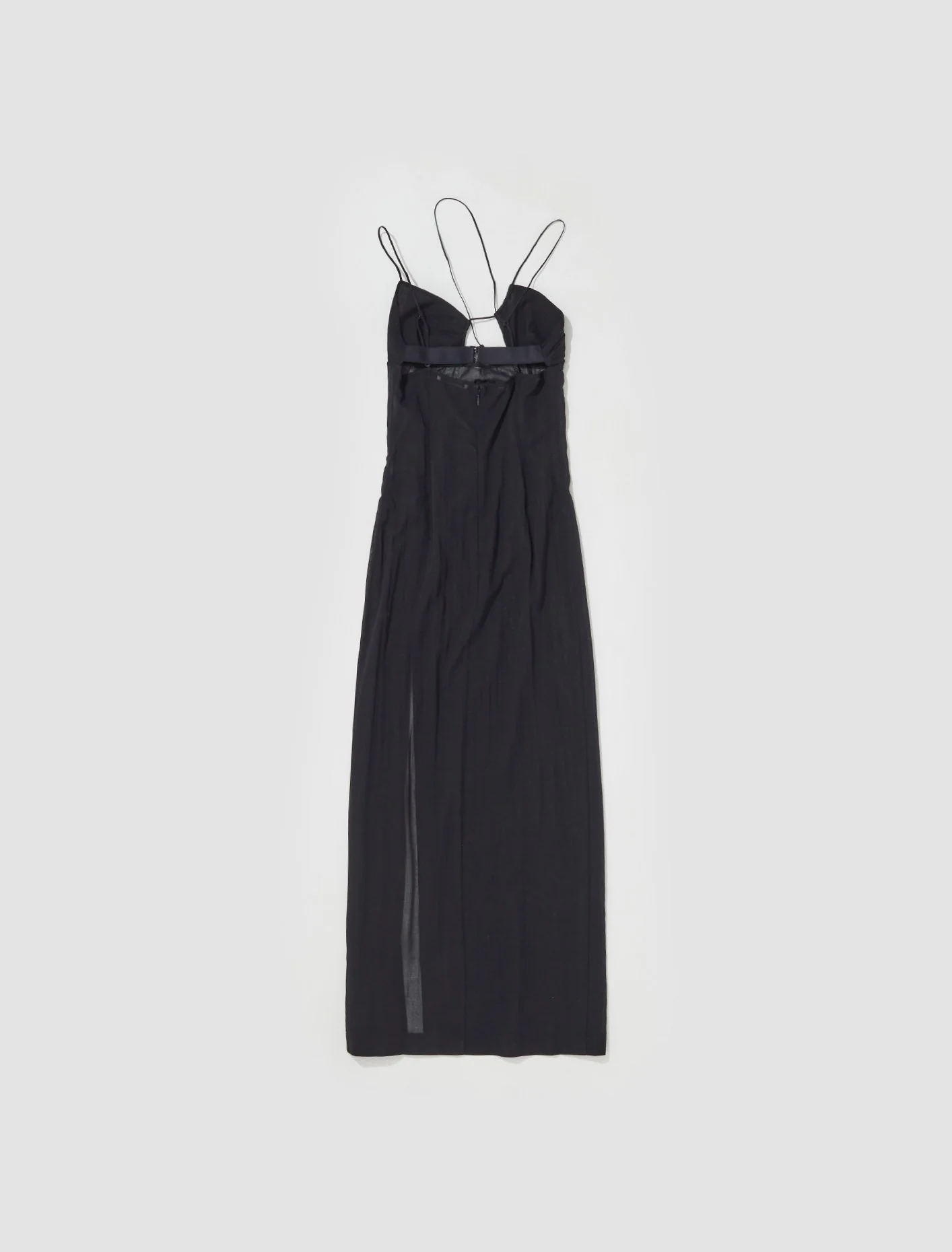 Asymmetric Bra Long Dress in Black - Image 5