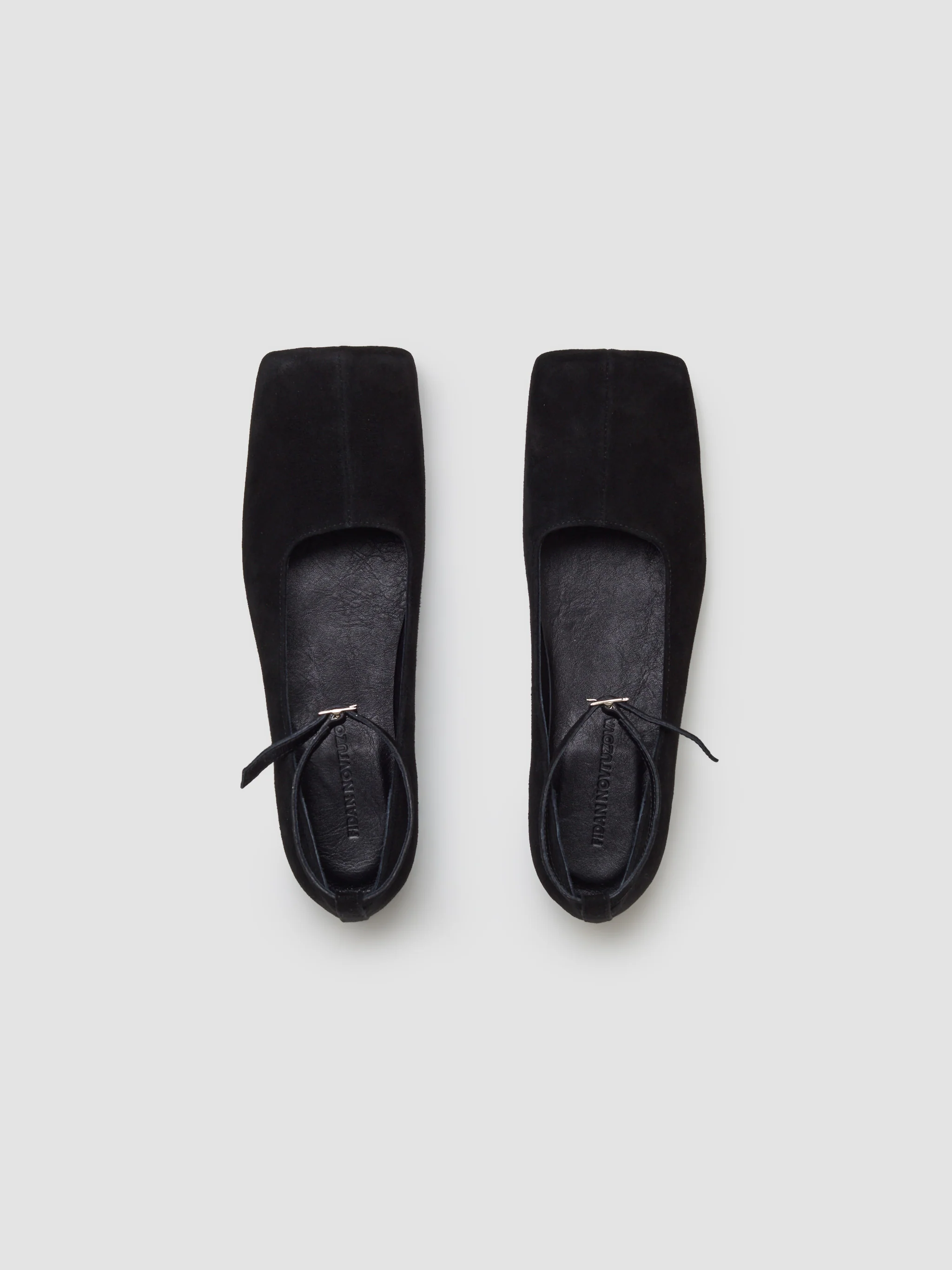 Bella Square Toe Flats in Black - Image 3