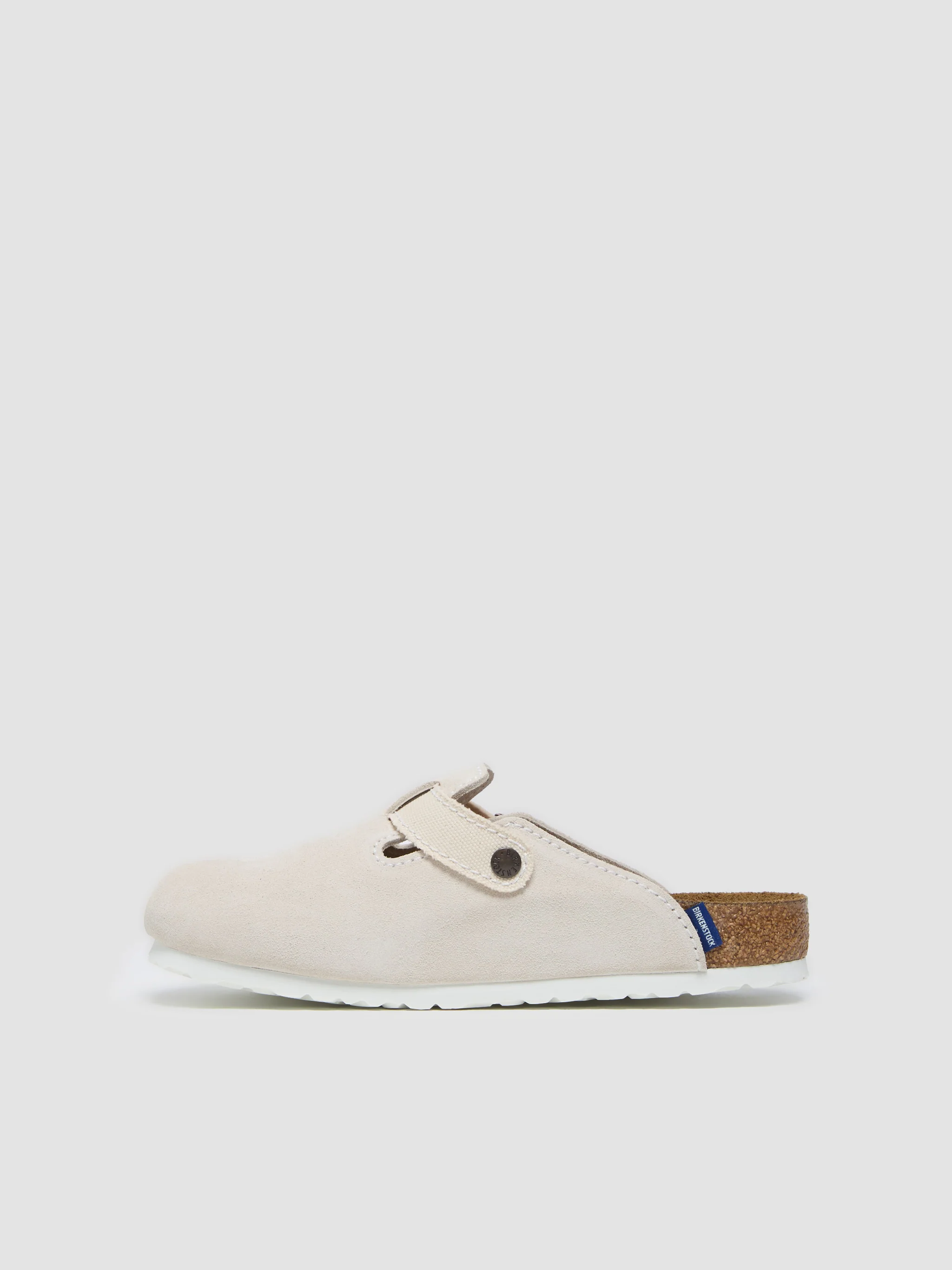 Boston Suede Clog in Eggshell - Image 6