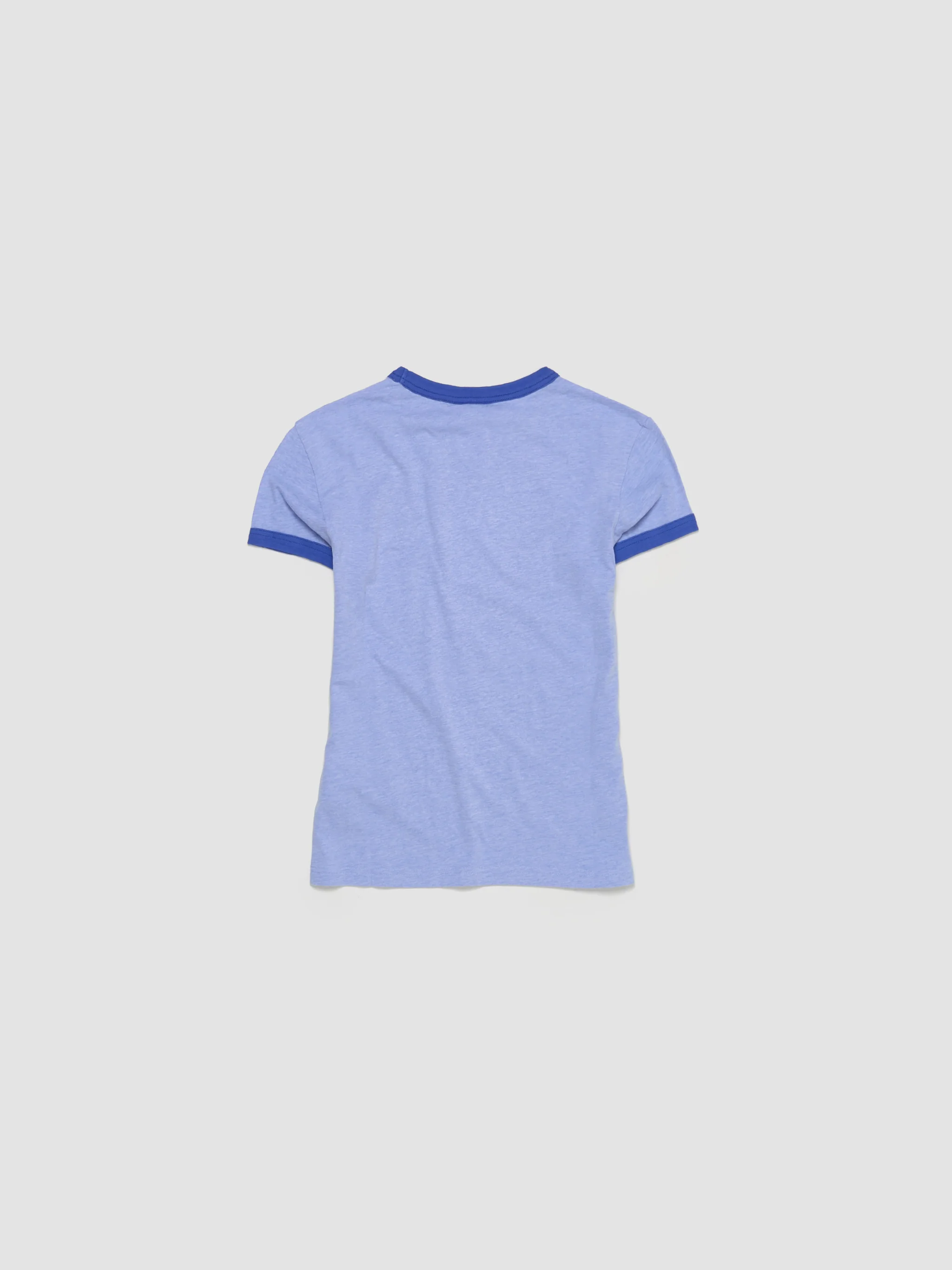 Bow Print T-Shirt in Faded Blue - Image 8