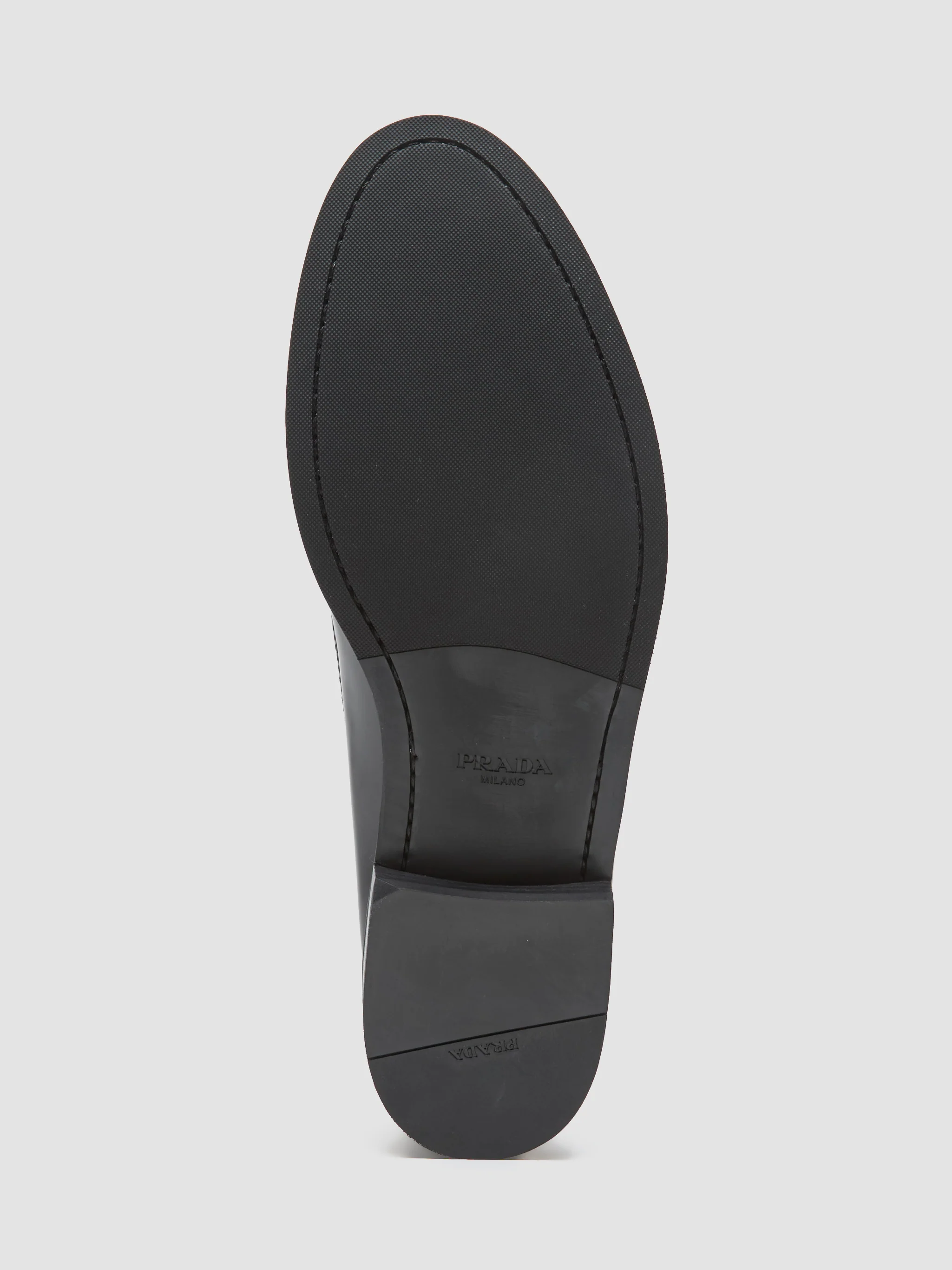Brushed Leather Loafers with Logo in Black - Image 5