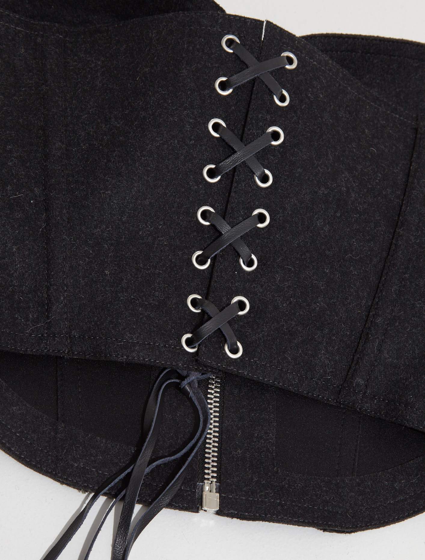 Bustier with Zip in Grey - Image 3