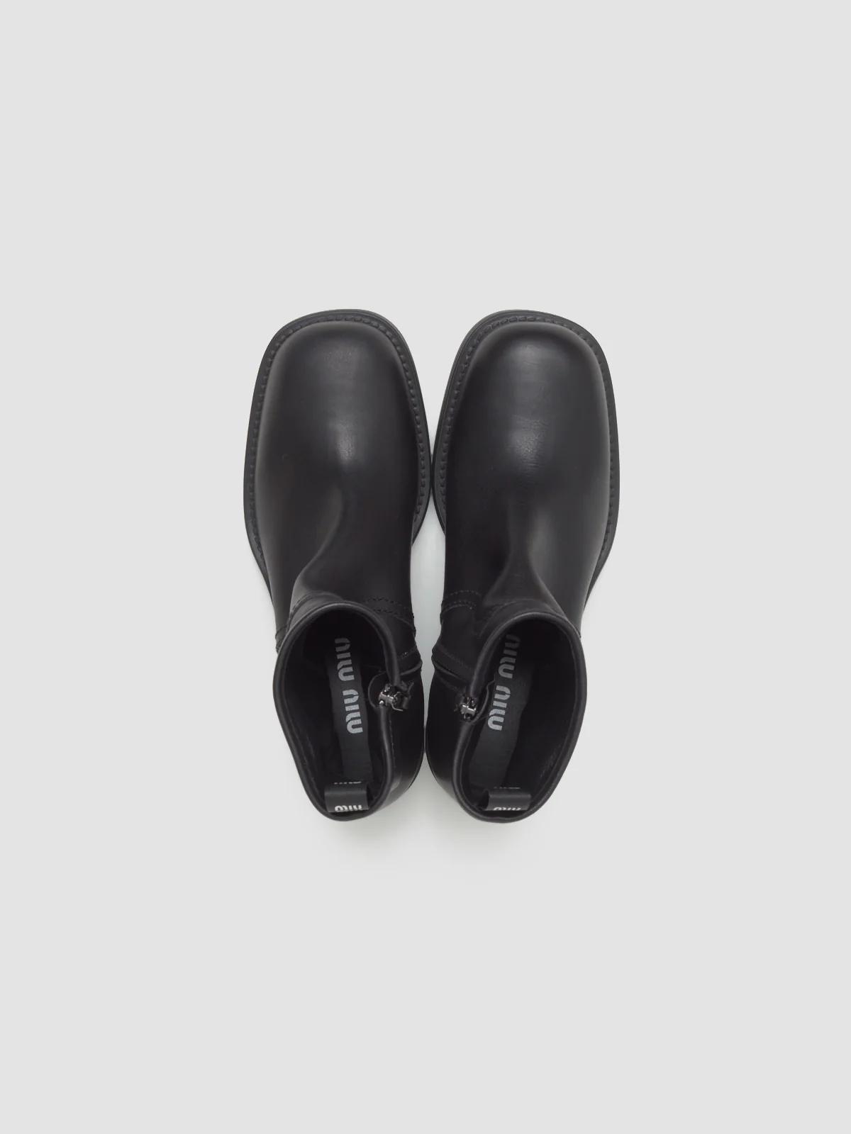 Calfskin Ankle Boots in Black - Image 3