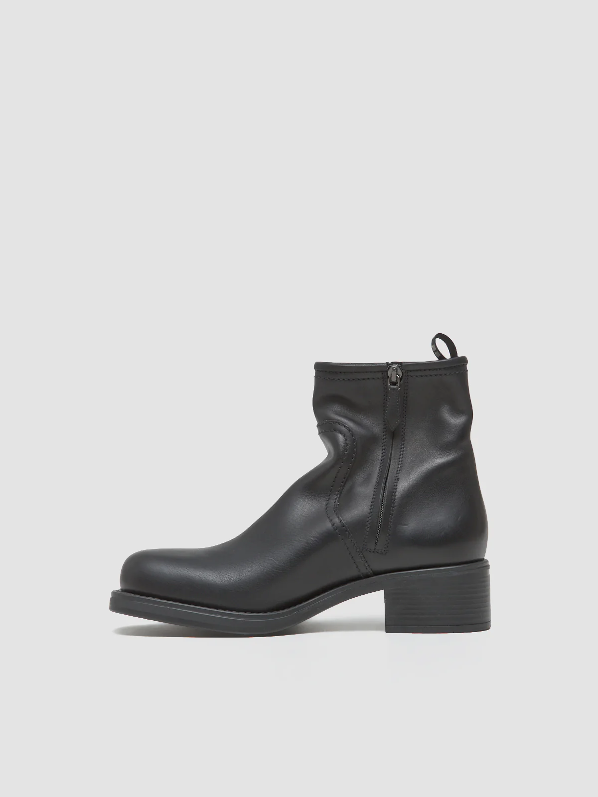 Calfskin Ankle Boots in Black - Image 6