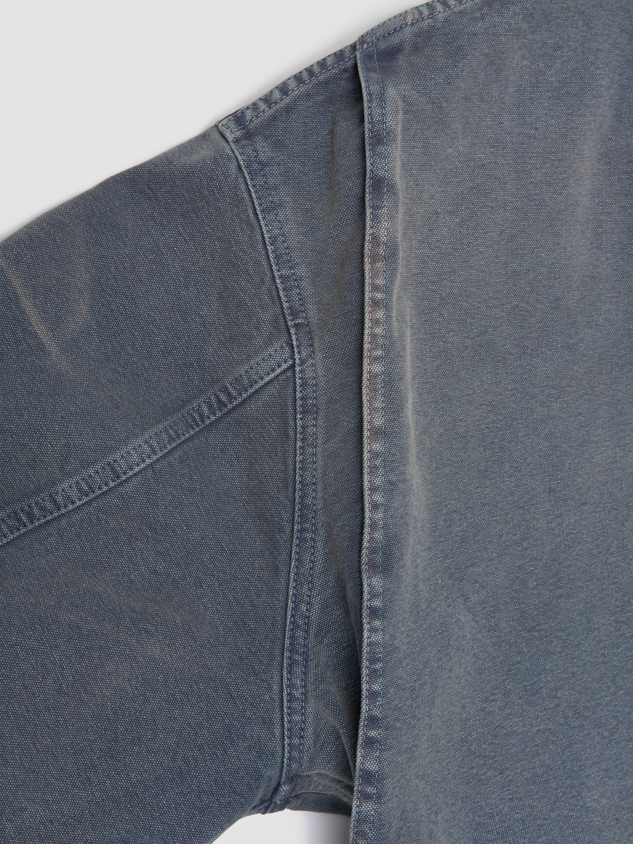 Canvas Blouson Jacket with A Used Look in Blue - Image 6