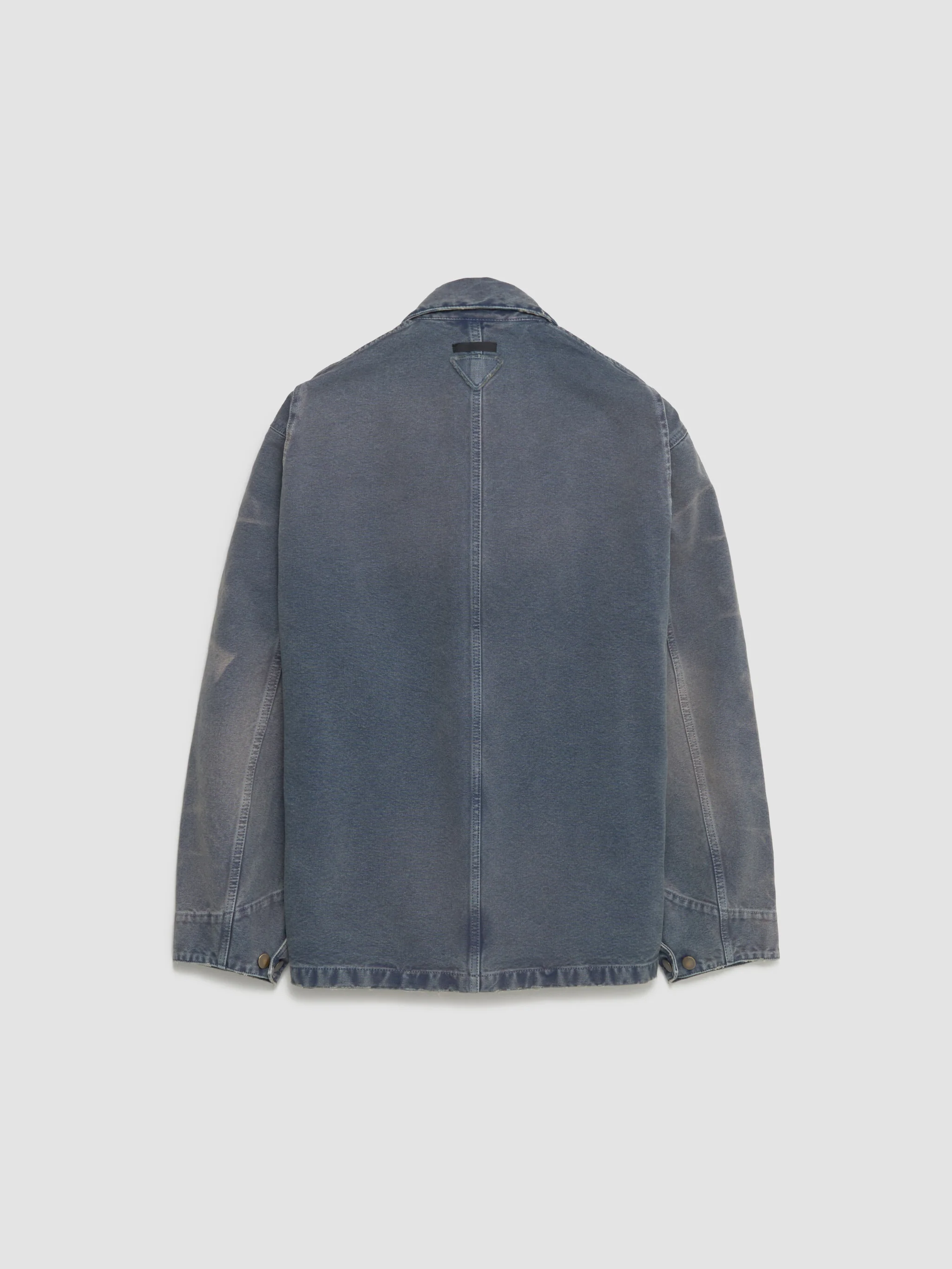 Canvas Blouson Jacket with A Used Look in Blue - Image 7