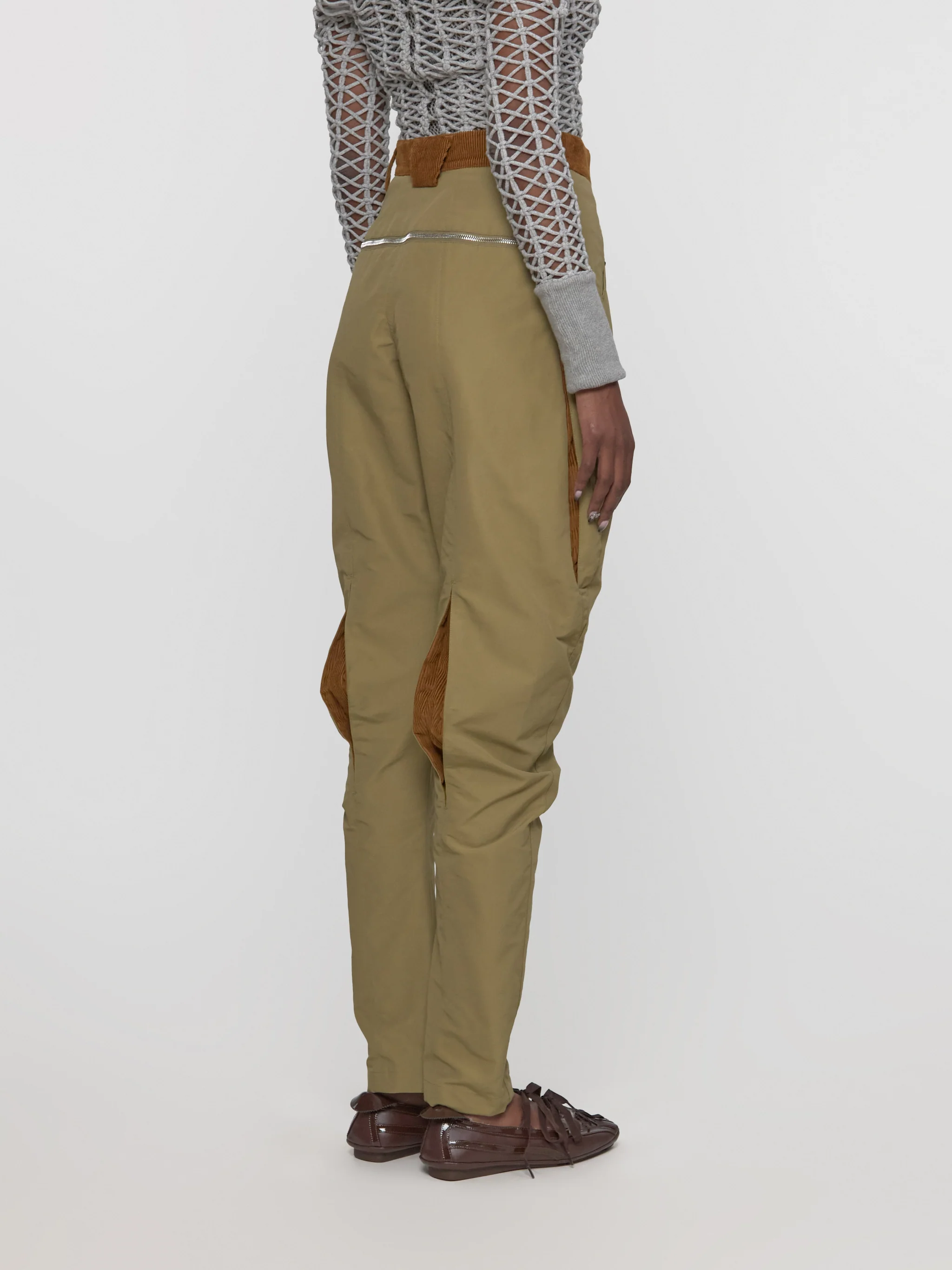 Chasseur Trouser in Olive Green & Honey - Image 3