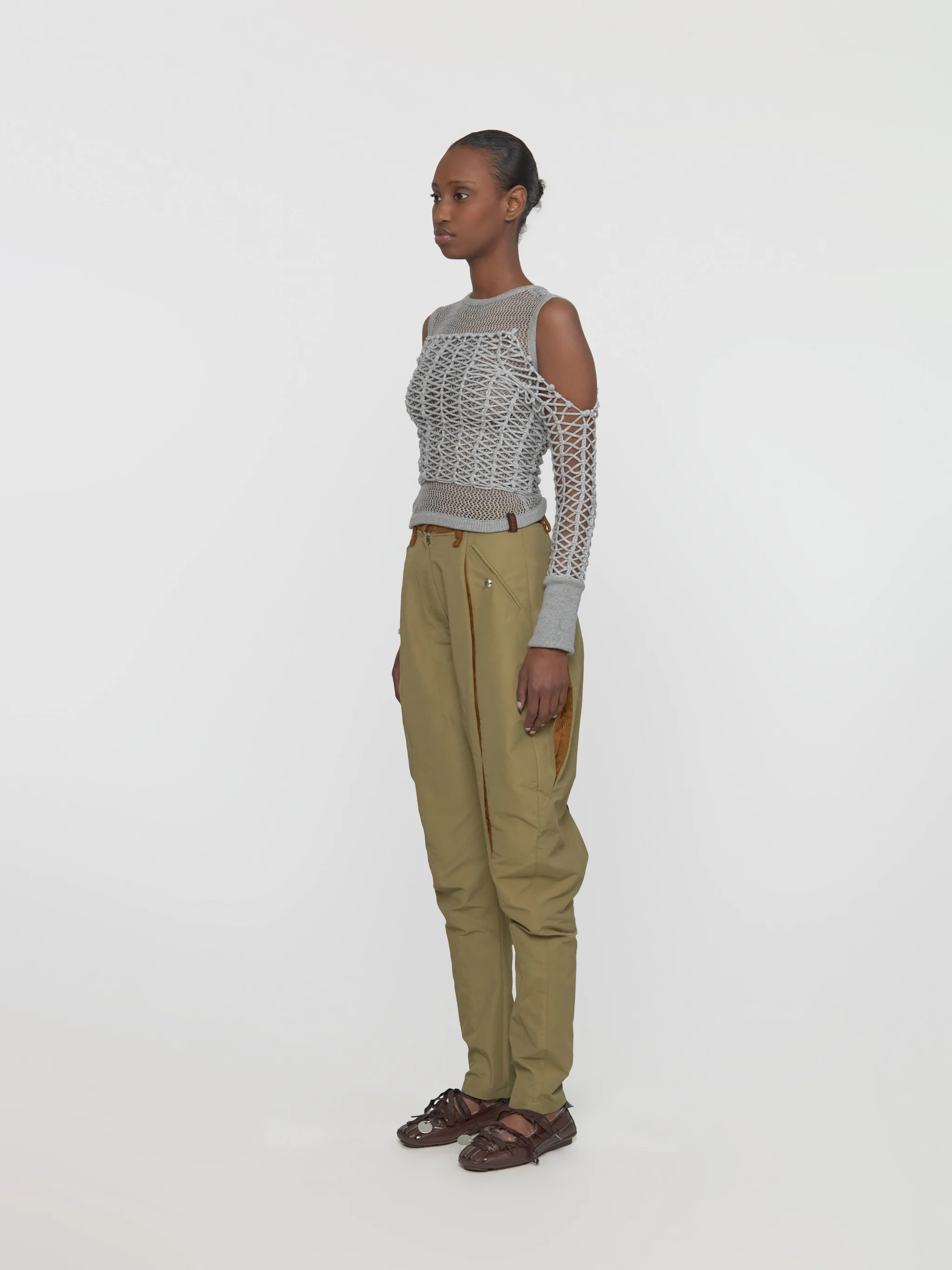 Chasseur Trouser in Olive Green & Honey - Image 4