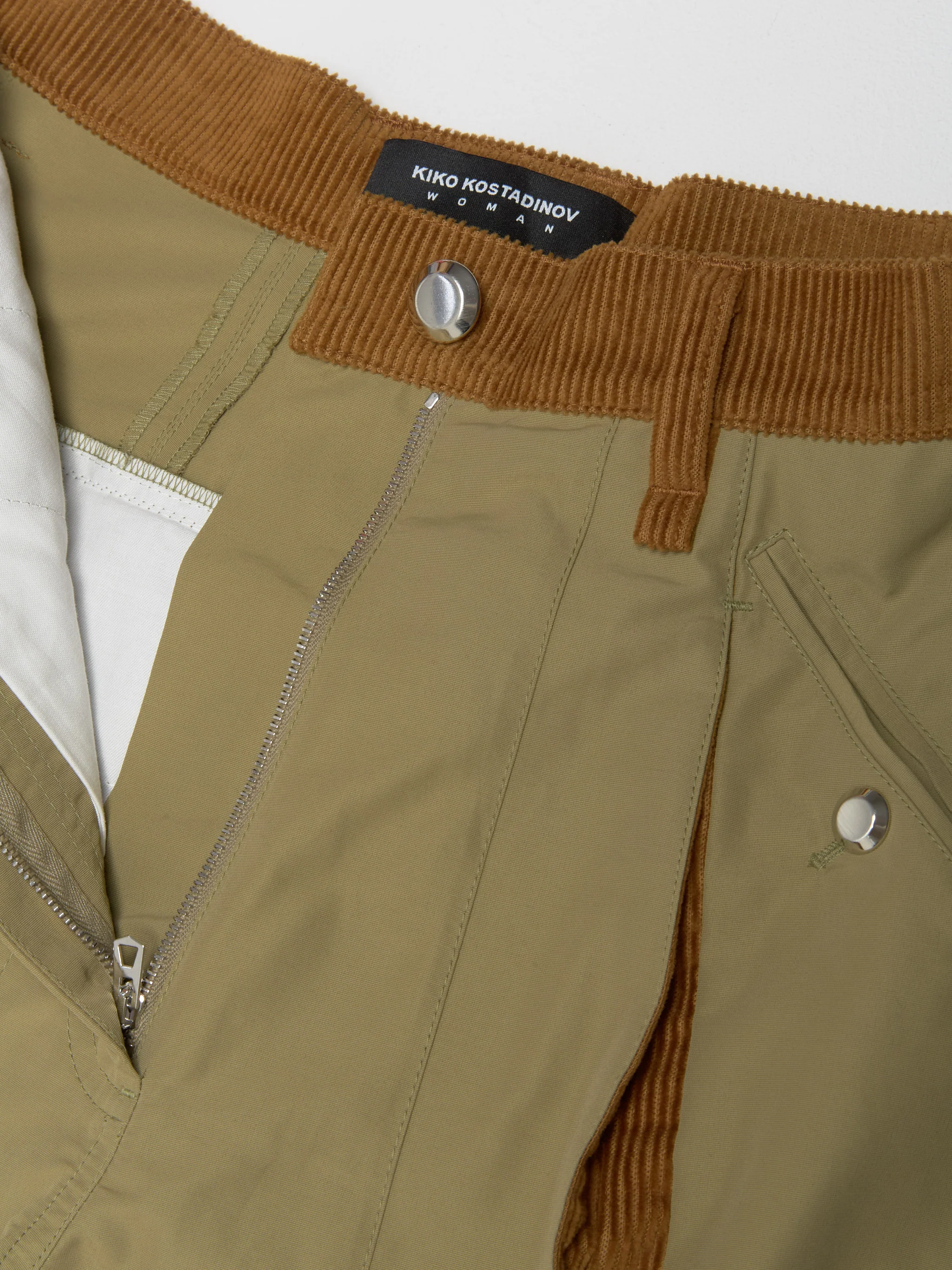 Chasseur Trouser in Olive Green & Honey - Image 5