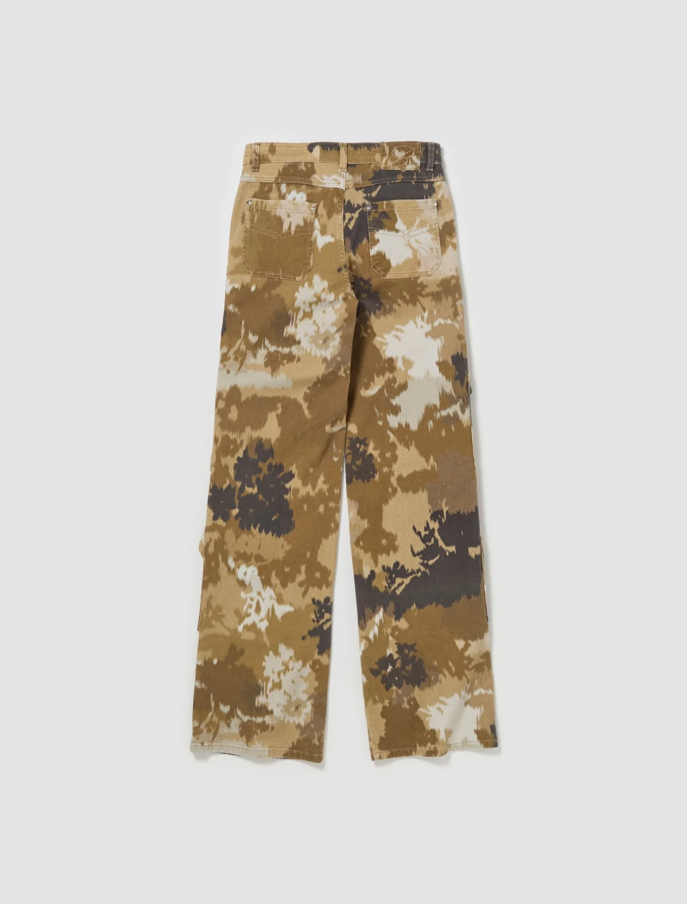 Chiné Camouflage Print Cargo Pants in Camoscio - Image 5