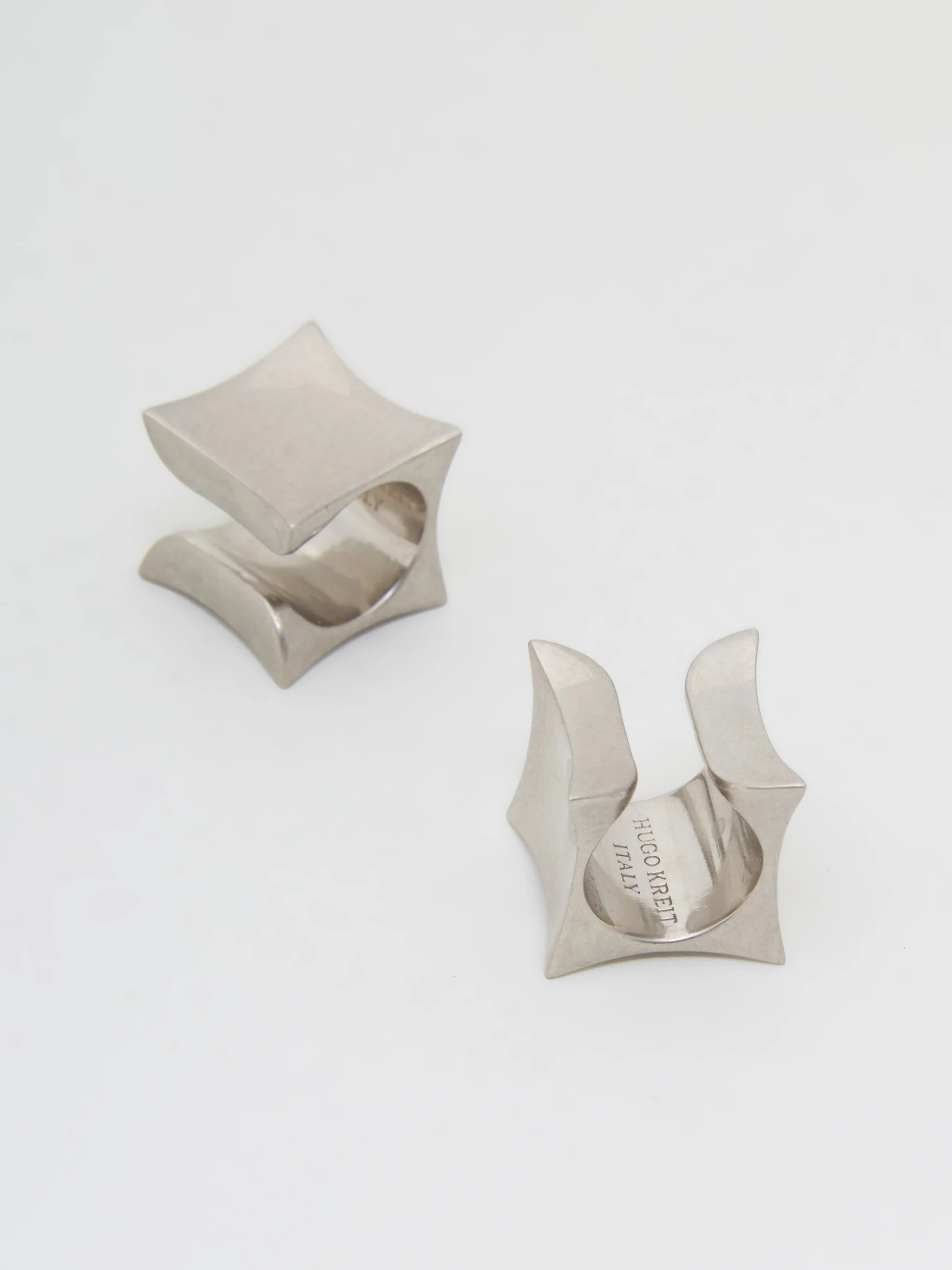 Chunk Ear Cuffs in Silver - Image 3