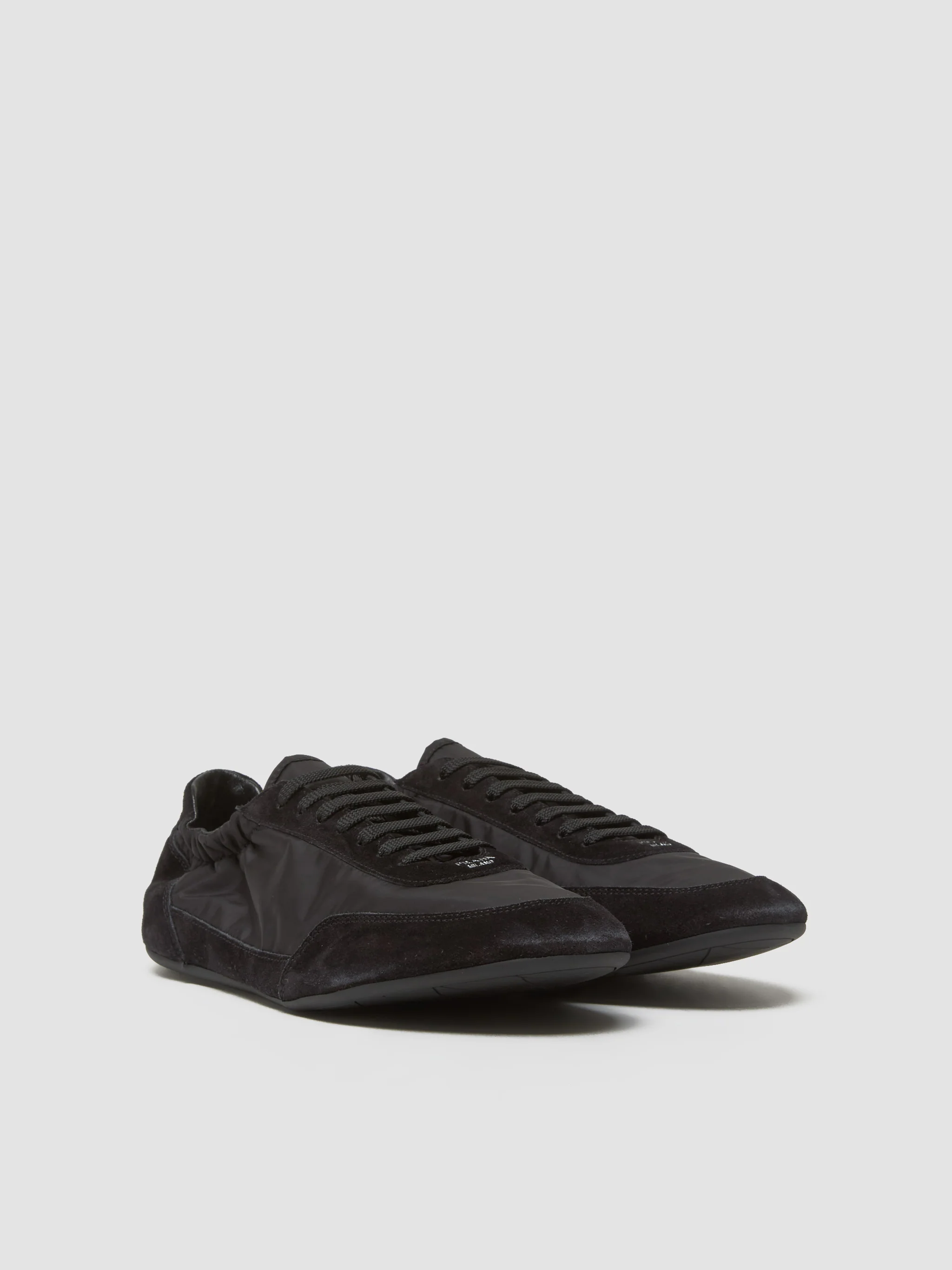 Collapse Re-Nylon and Suede Sneaker in Black - Image 3