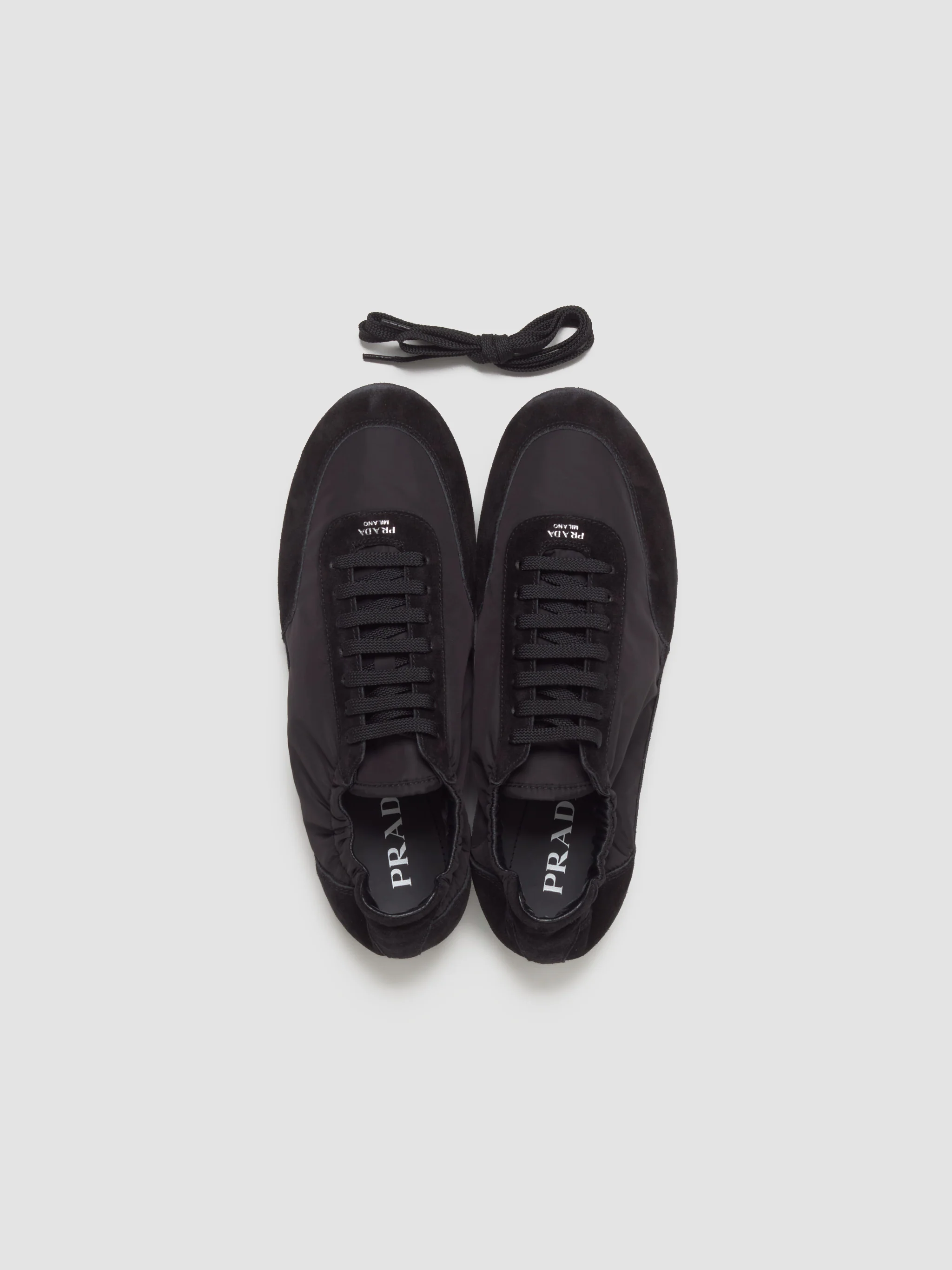 Collapse Re-Nylon and Suede Sneaker in Black - Image 4