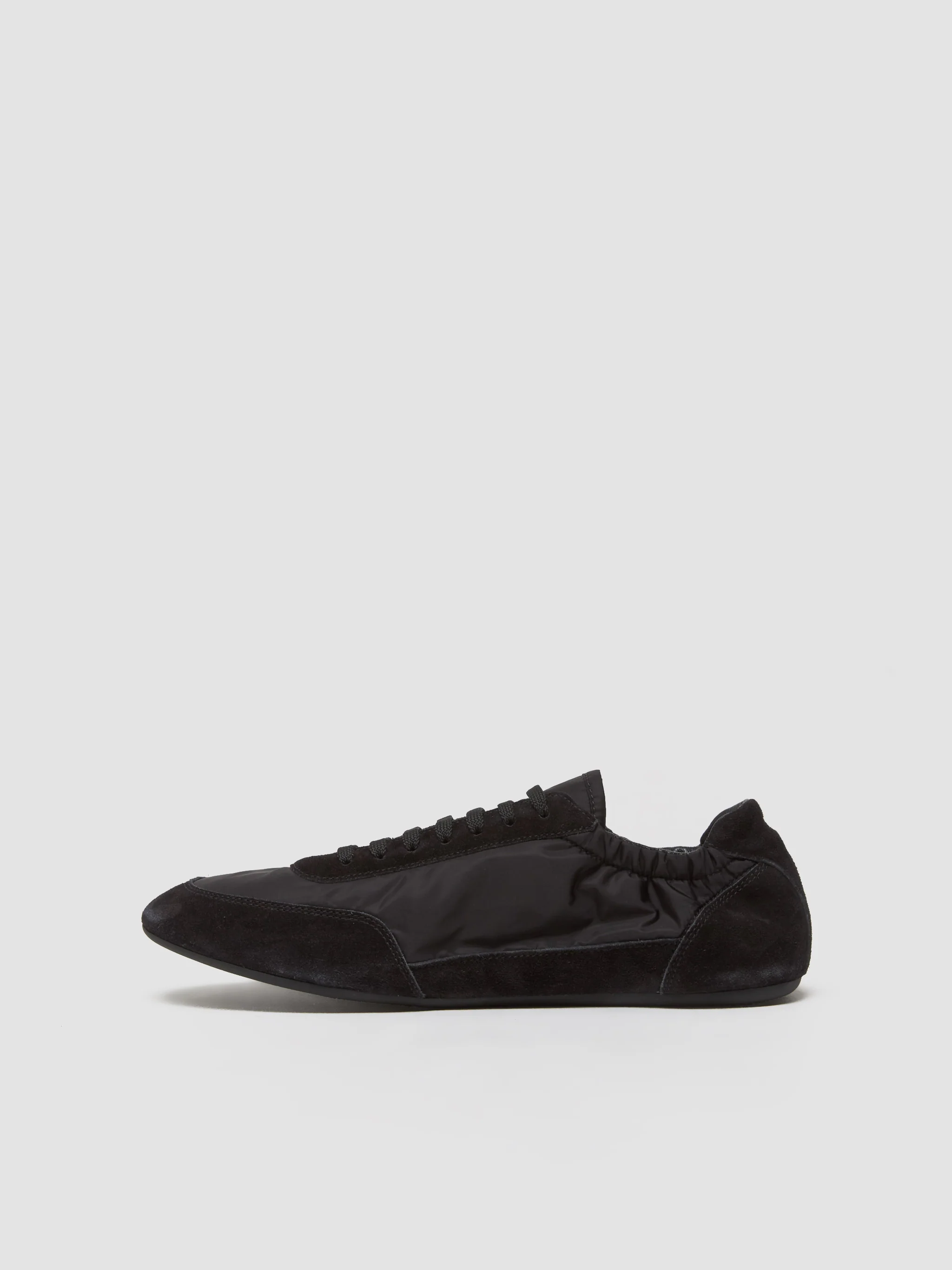 Collapse Re-Nylon and Suede Sneaker in Black - Image 7