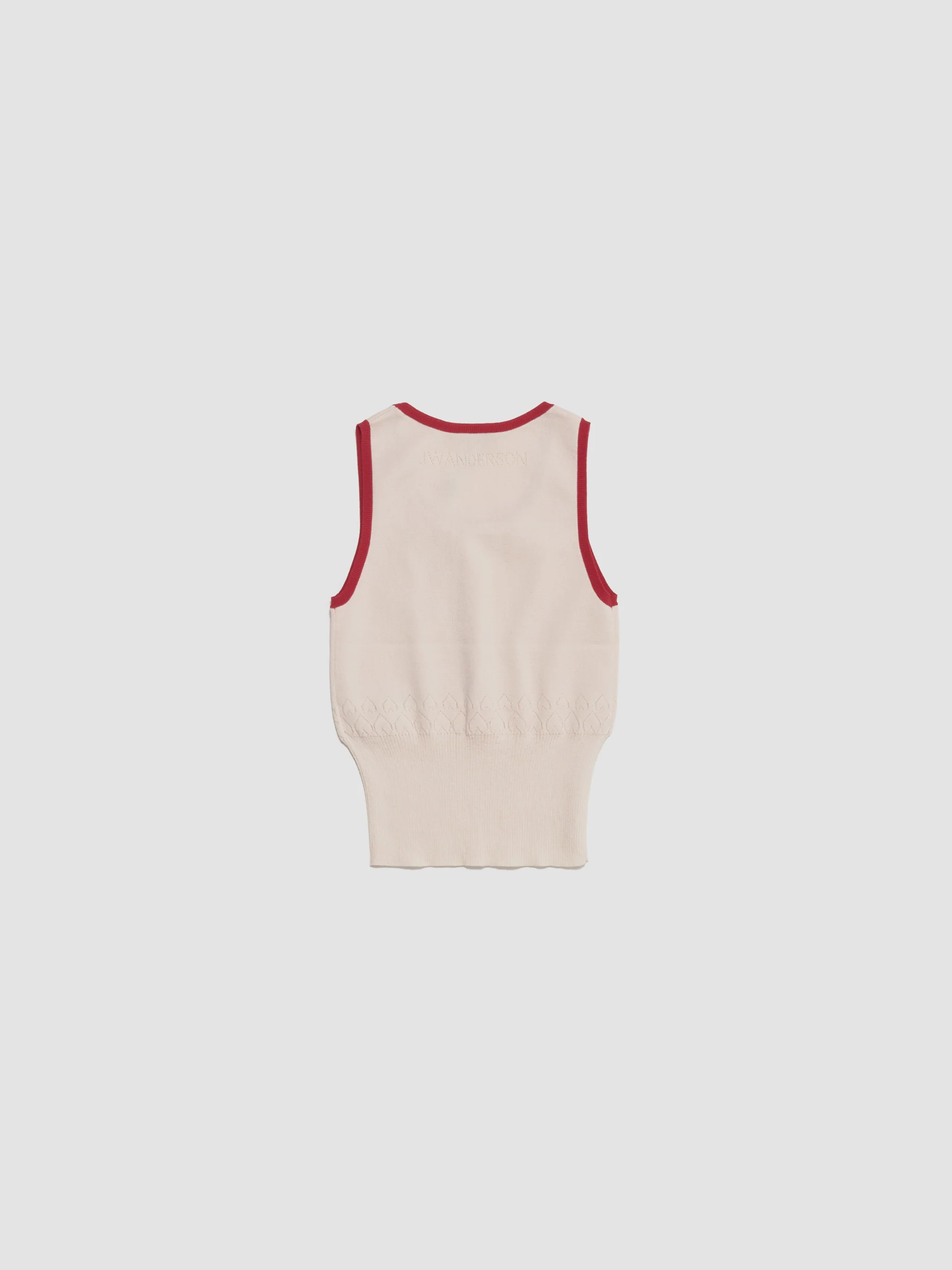 Contrast Trim Vest in Ecru - Image 6