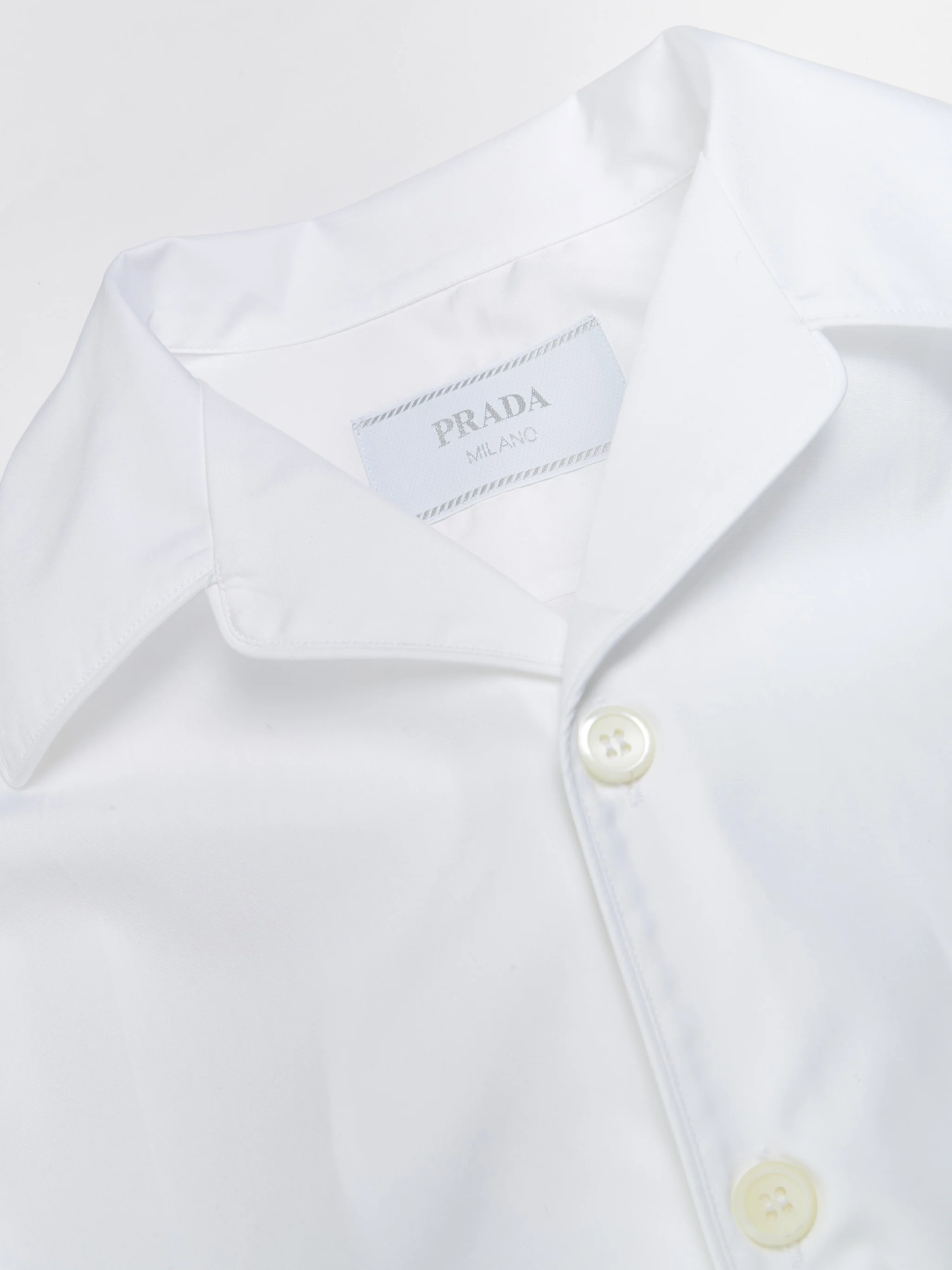Cotton Bowling Shirt in White - Image 5