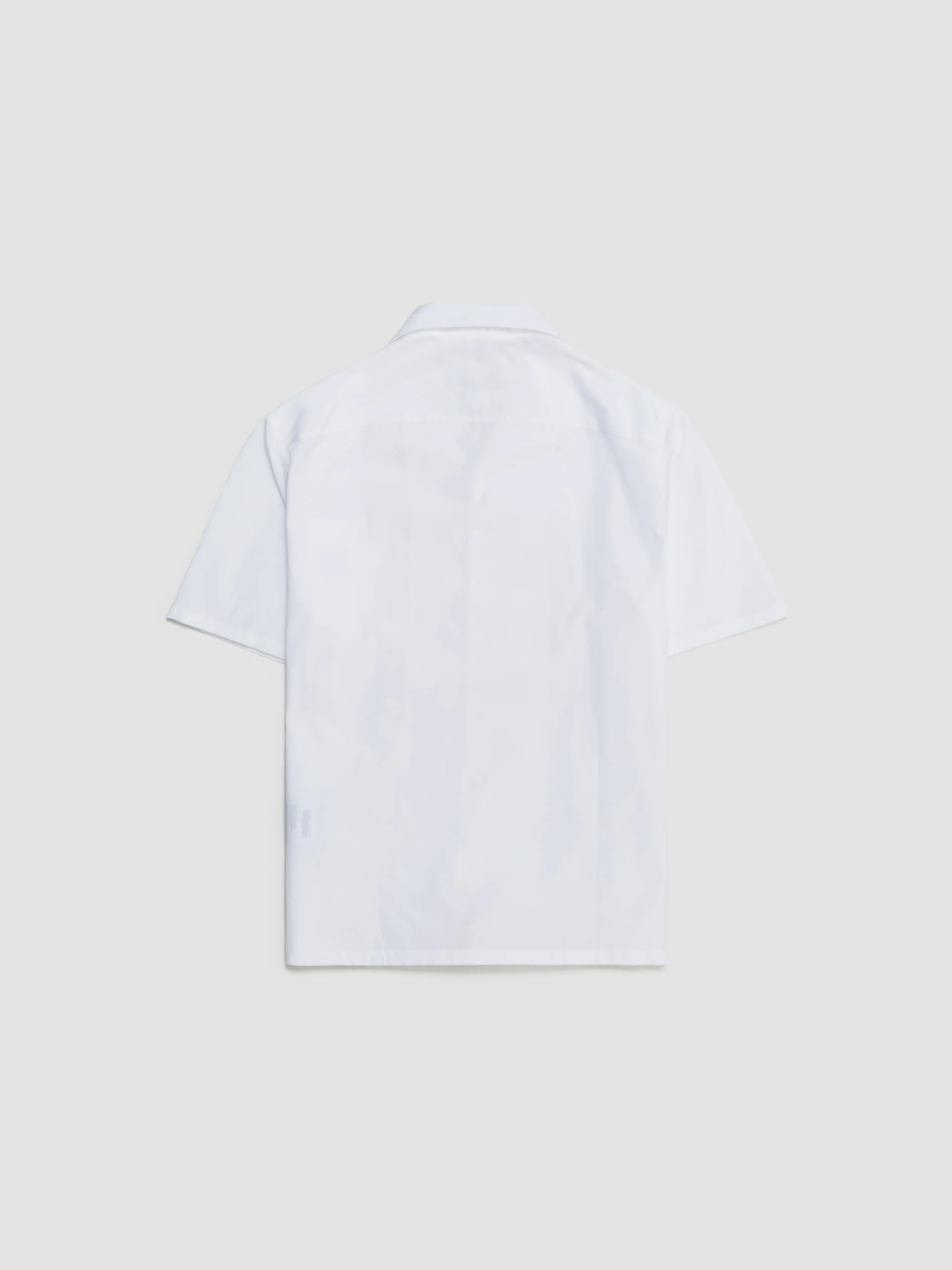 Cotton Bowling Shirt in White - Image 7