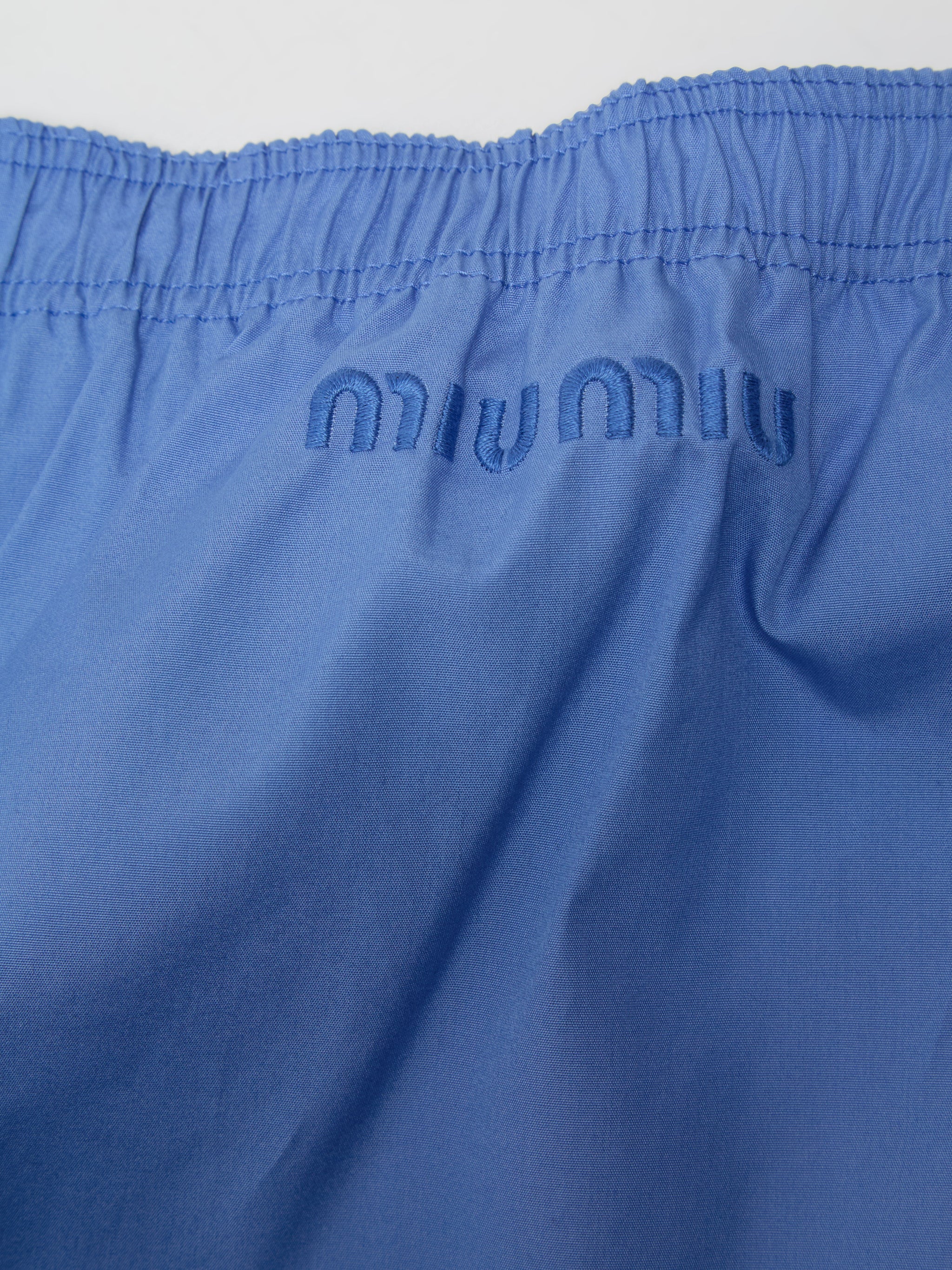 Cotton Buttoned Skirt in Sky Blue - Image 3