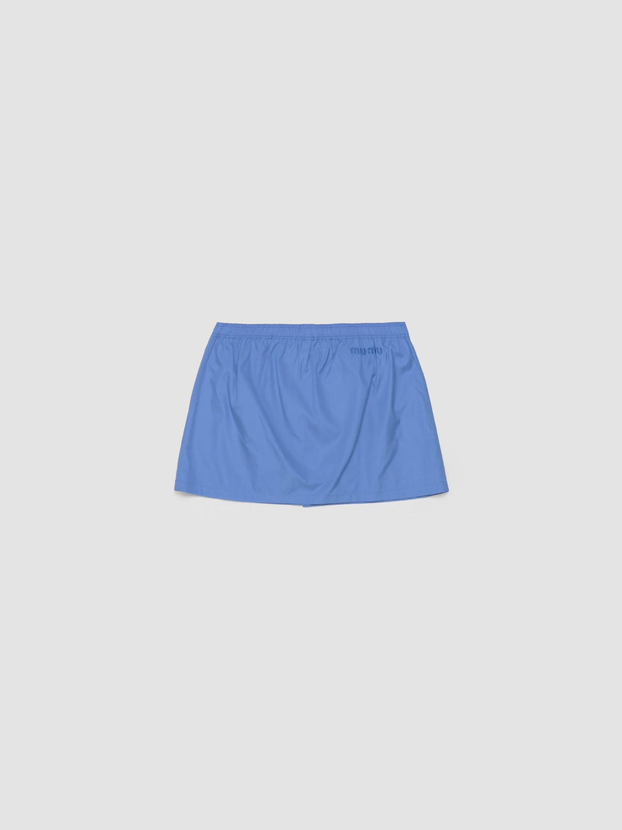 Cotton Buttoned Skirt in Sky Blue - Image 4