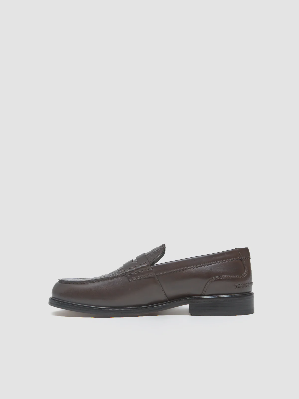 Craft James Loafers in Brown Crocodile Leather - Image 6