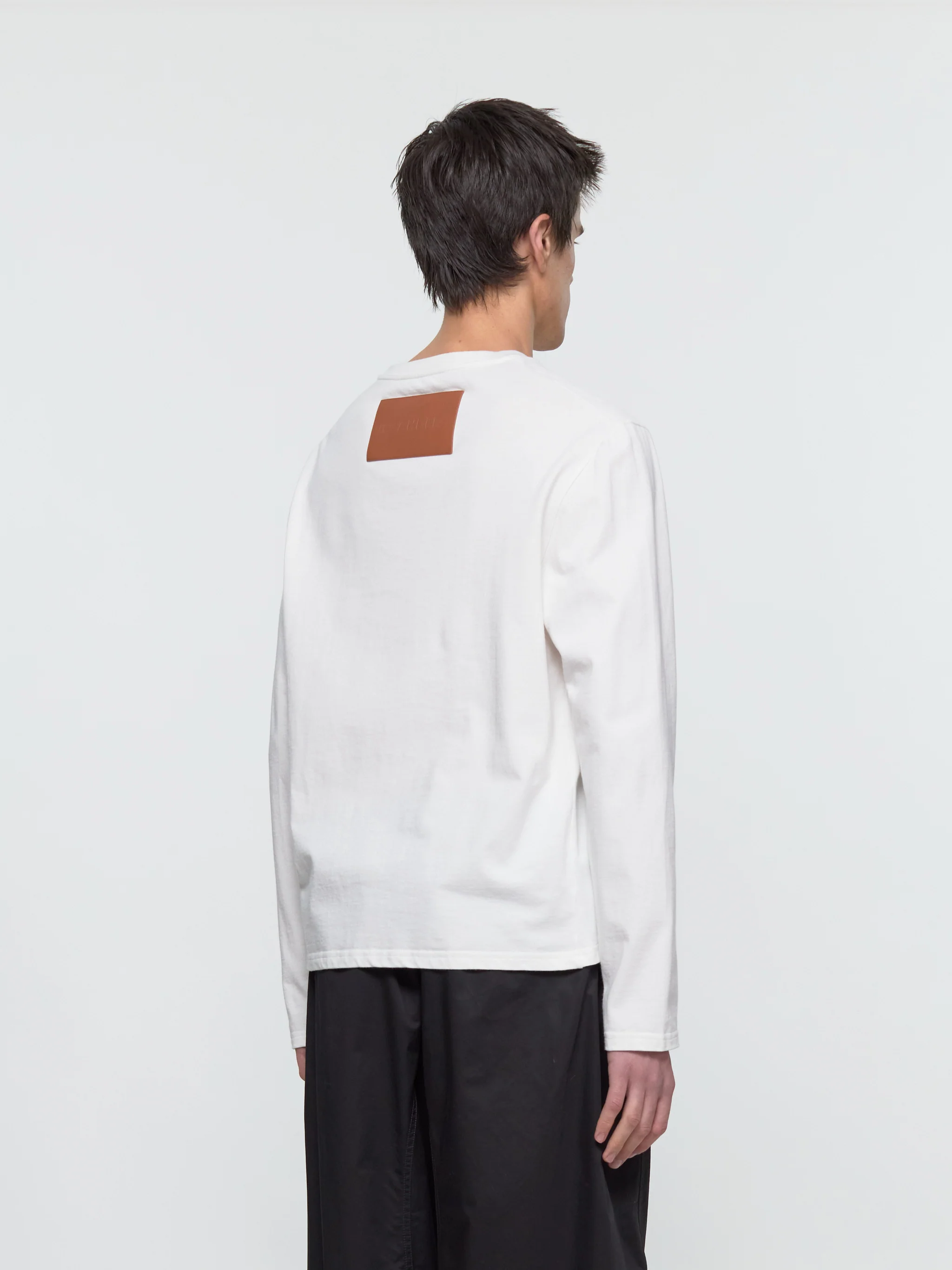 Crewneck Longsleeve T-Shirt in Porcelain - Image 3