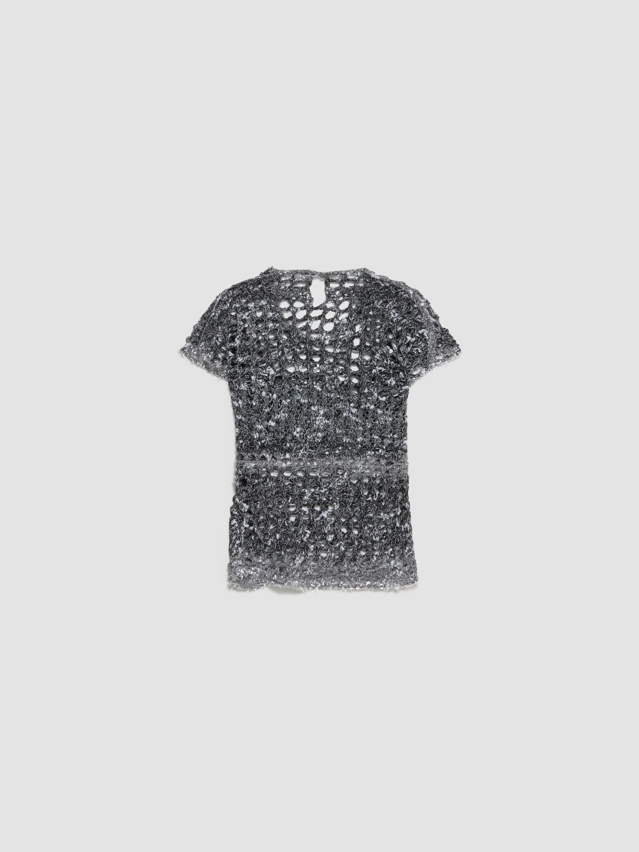 Crochet T-Shirt in Black - Image 7