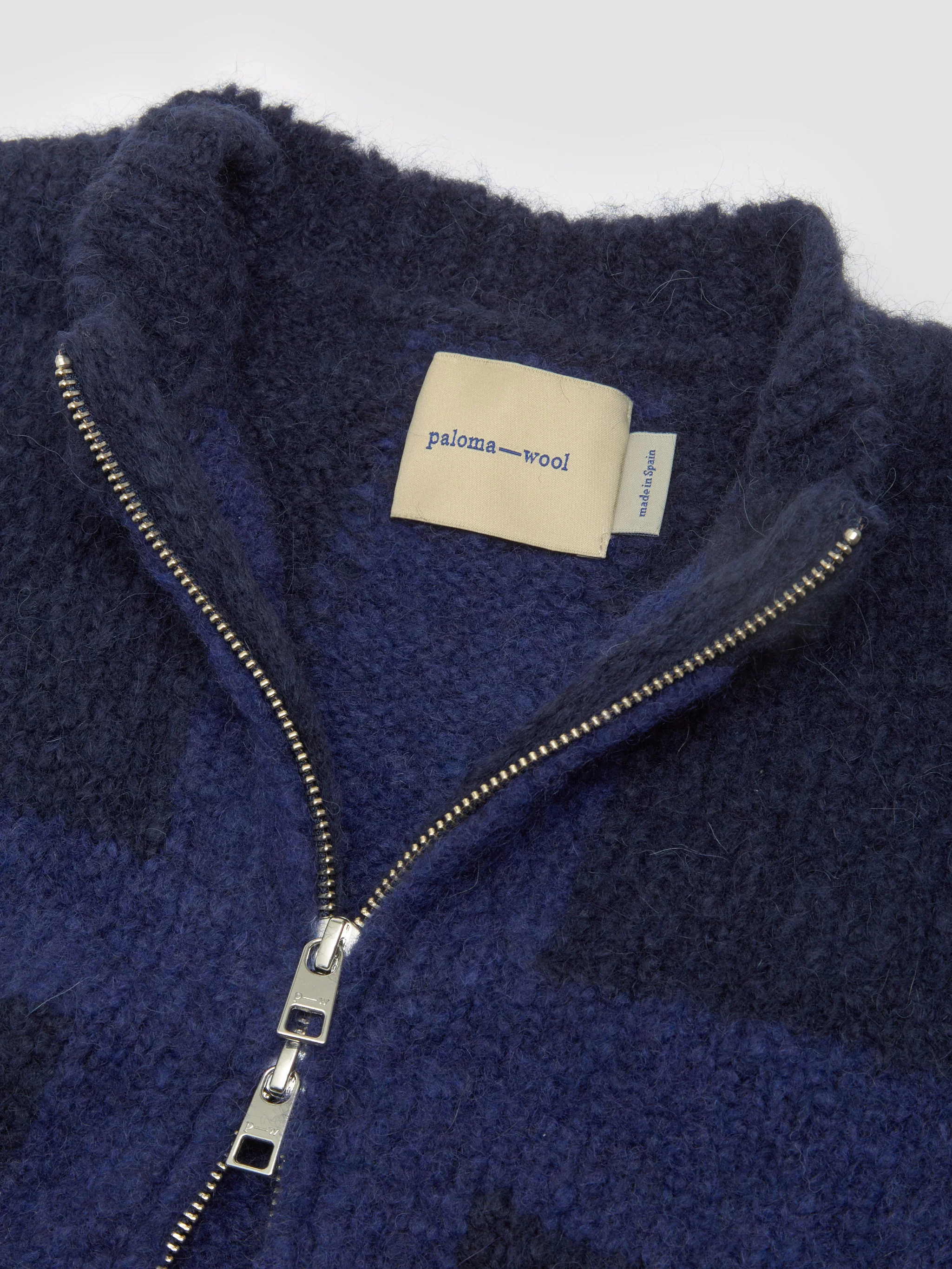 Cruz Zipped Cardigan in Blue - Image 2