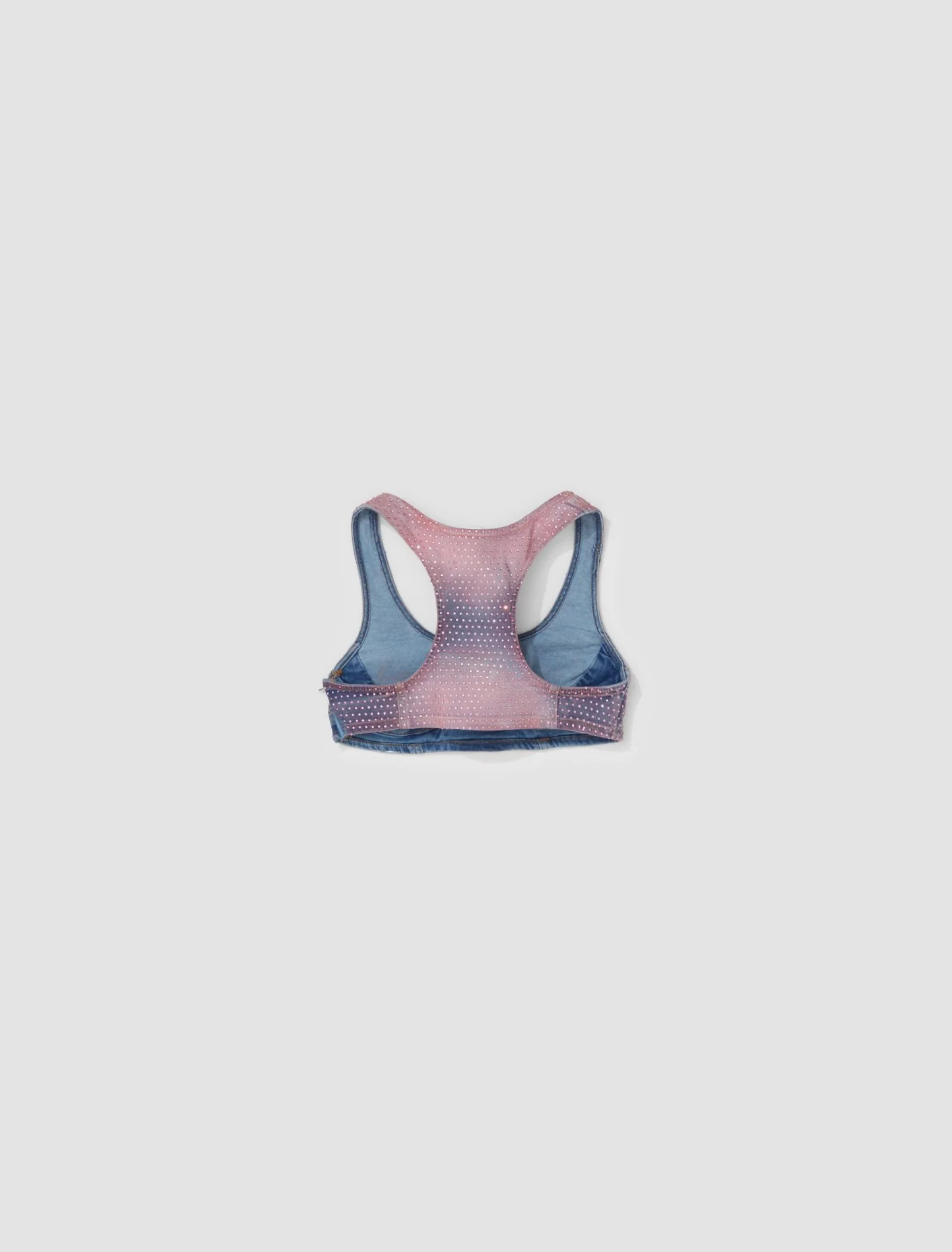 De-Toppy Denim Top in Pink - Image 4