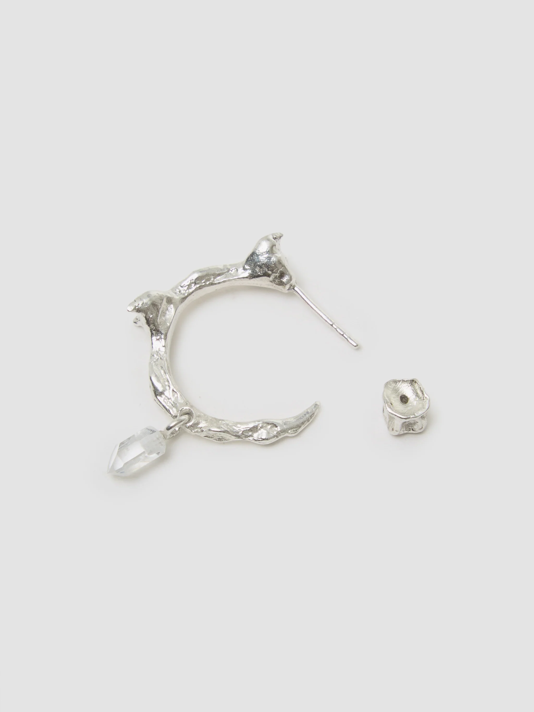 Dhartar Earring with Diamond in Silver - Image 3