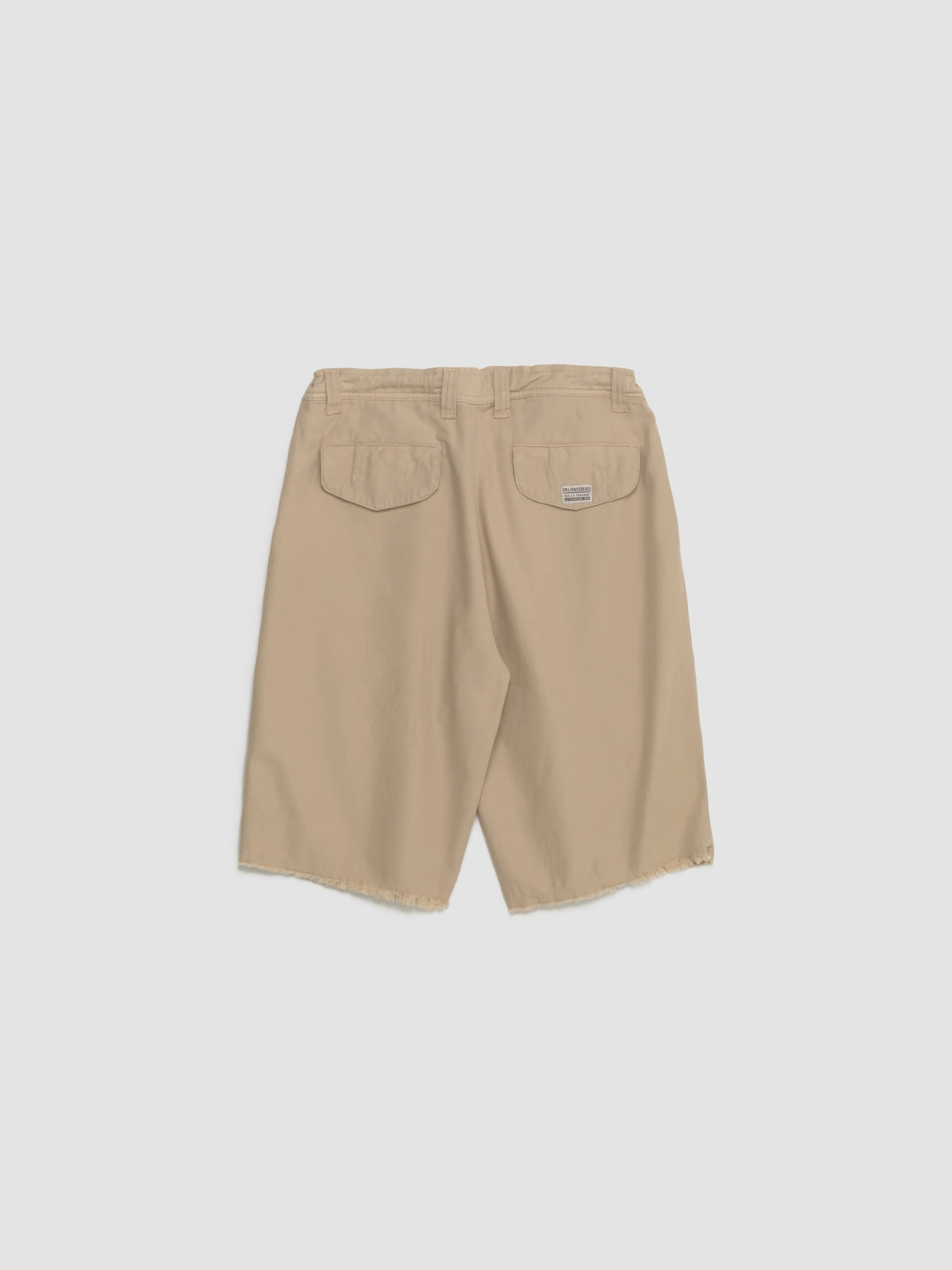 Distressed Chino Shorts in Cream - Image 3