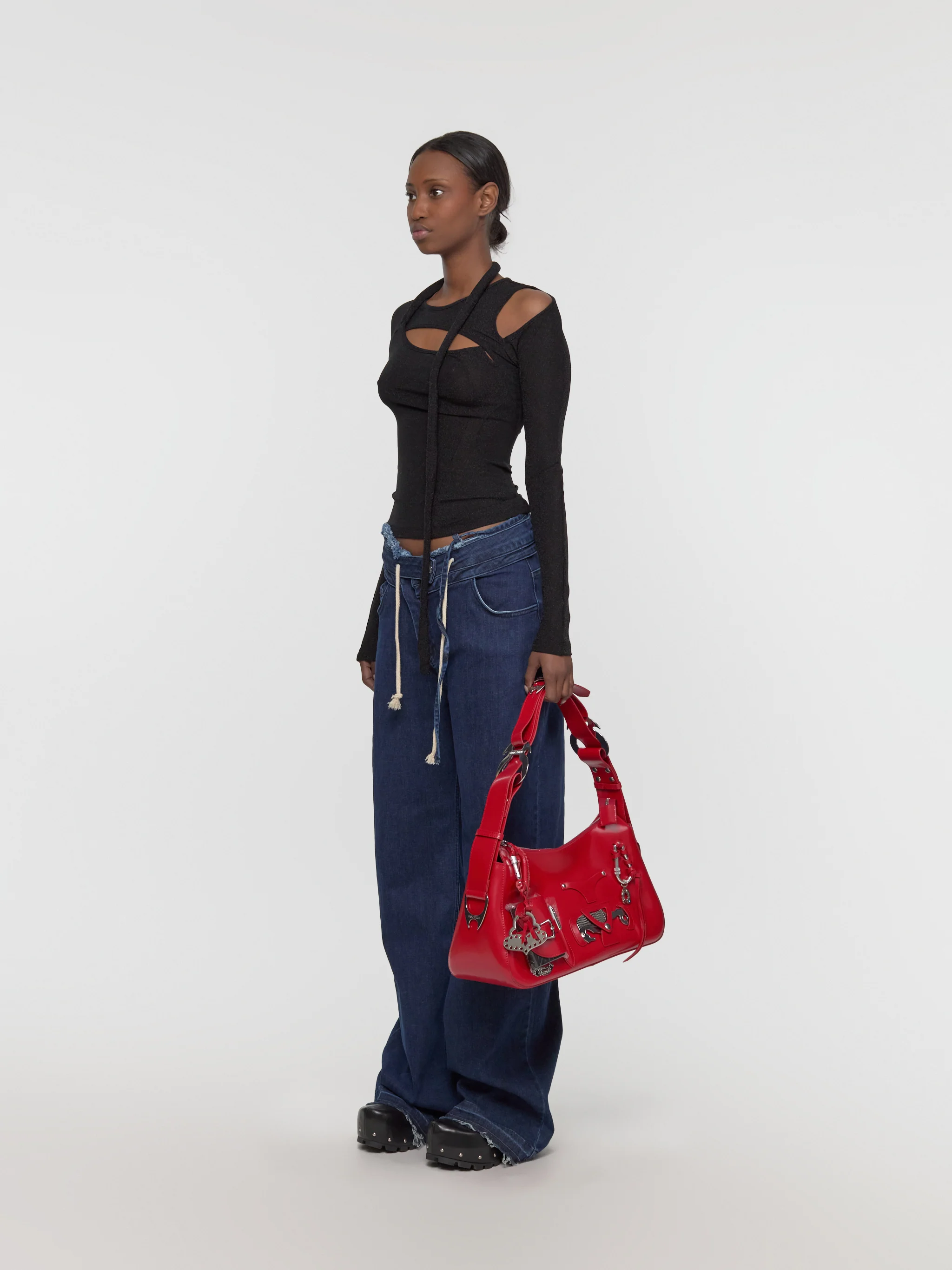 Double Fold Pants in Blue - Image 4