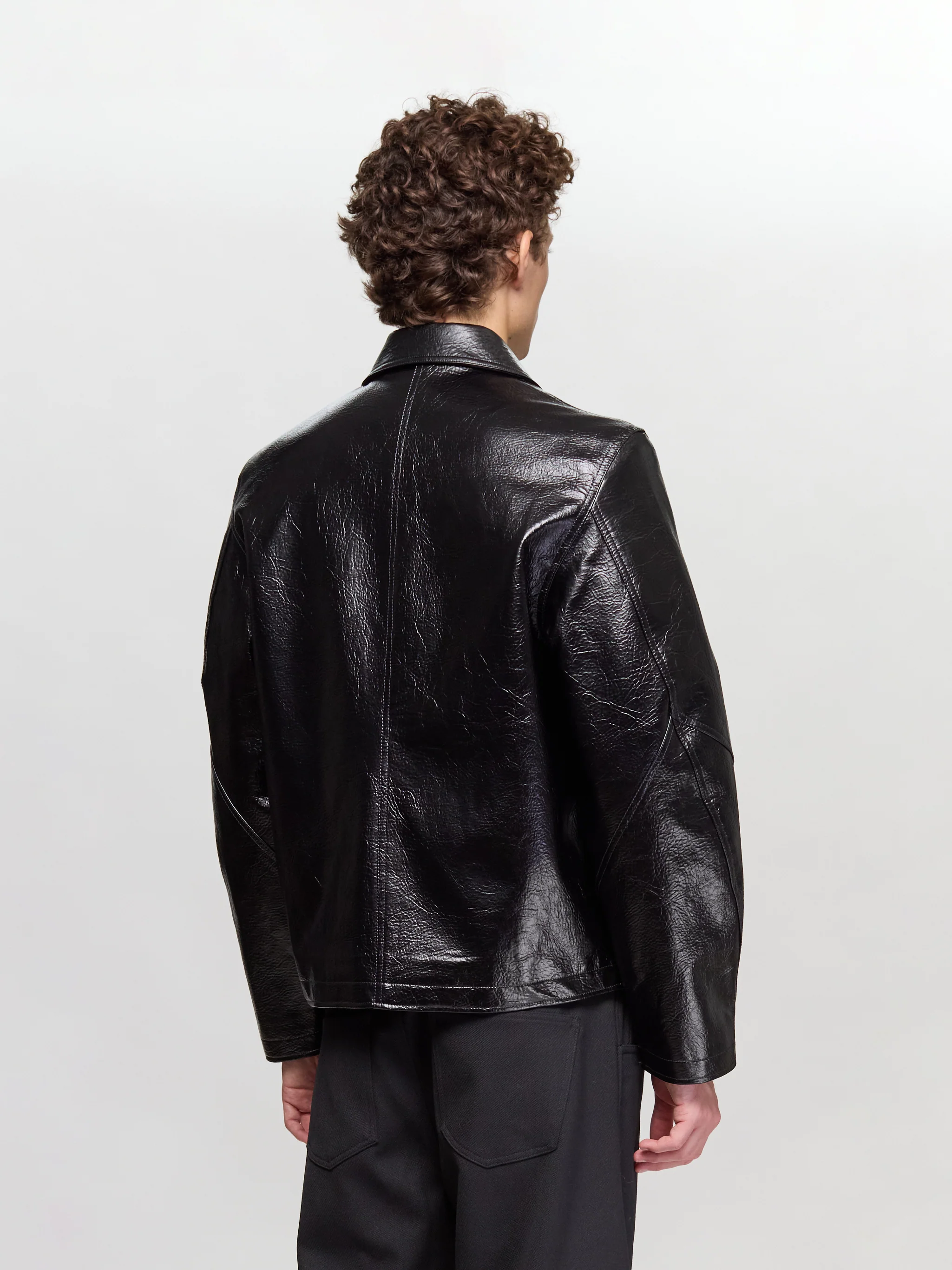 Duke Jacket in Faux Memory Leather - Image 3