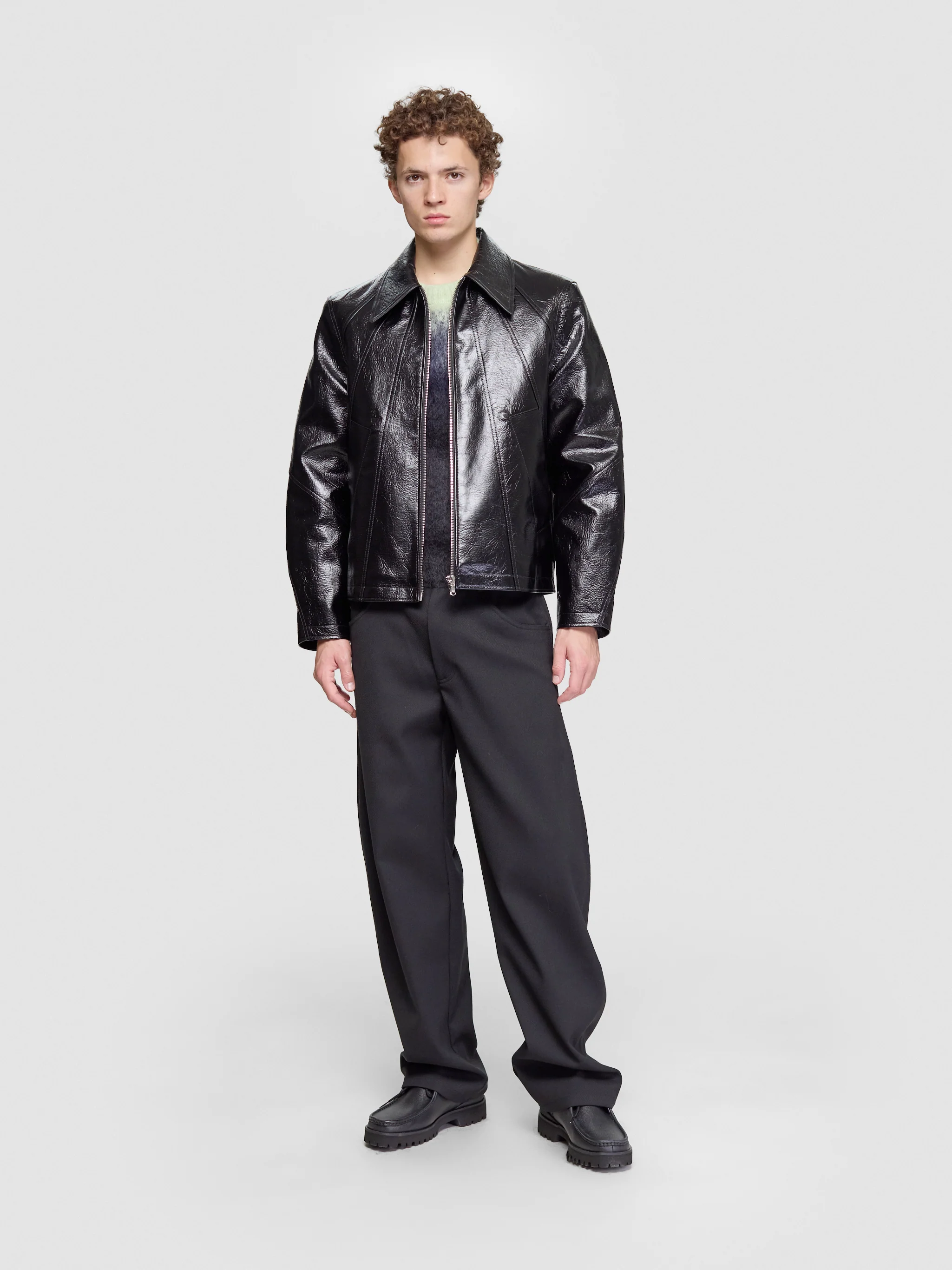Duke Jacket in Faux Memory Leather - Image 4