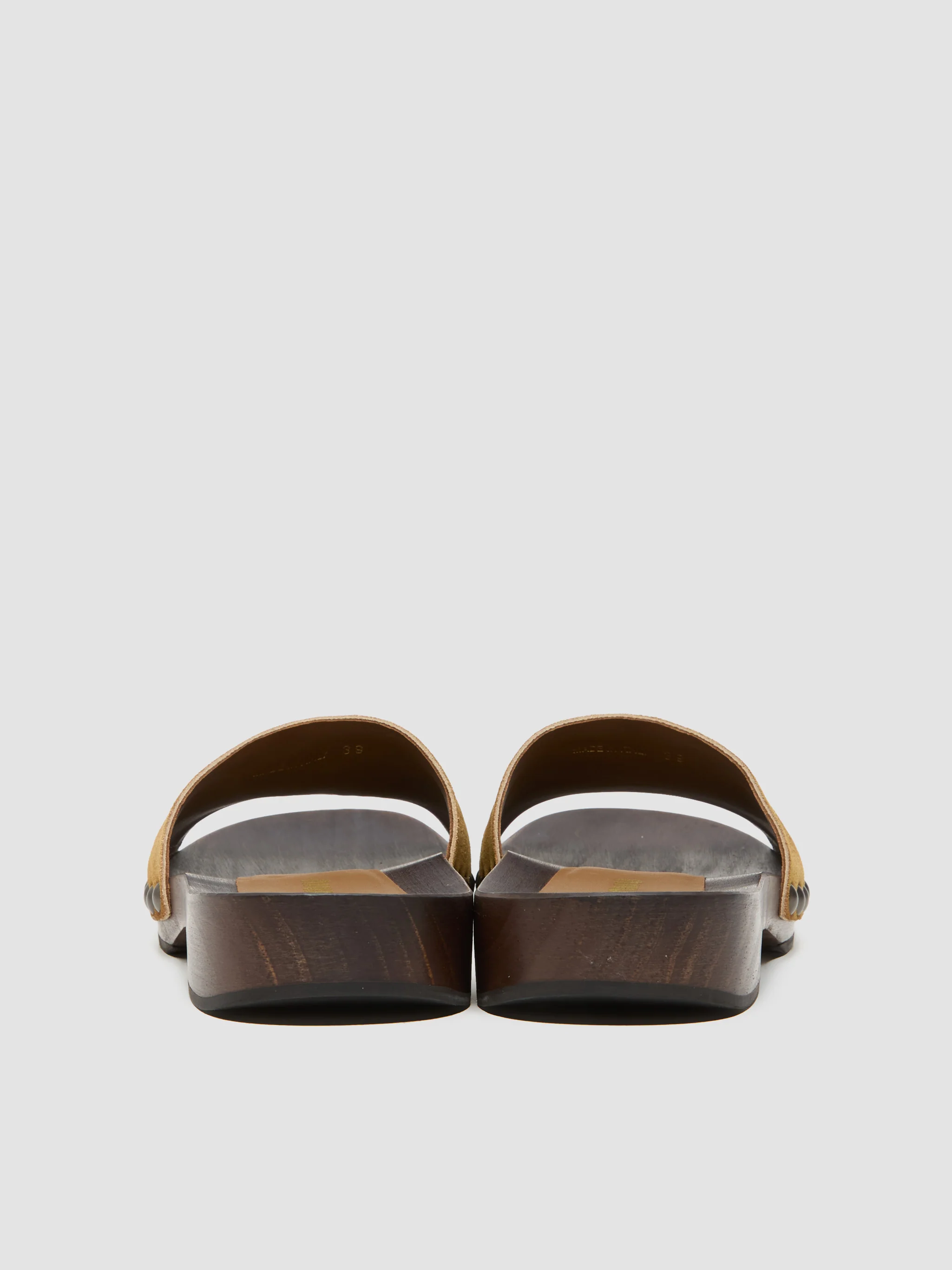 Faded Suede Clogs in Cinnamon - Image 5