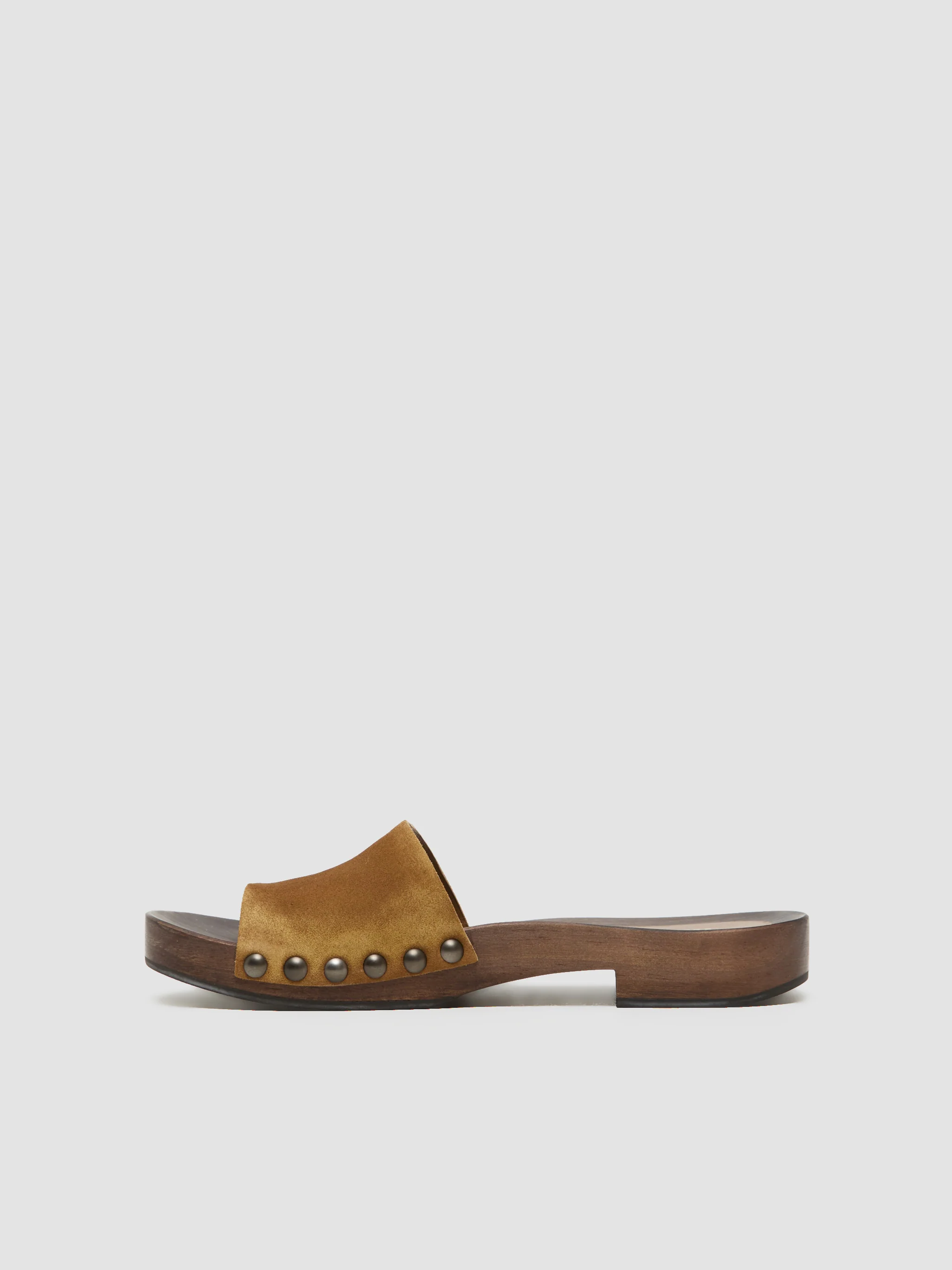 Faded Suede Clogs in Cinnamon - Image 7