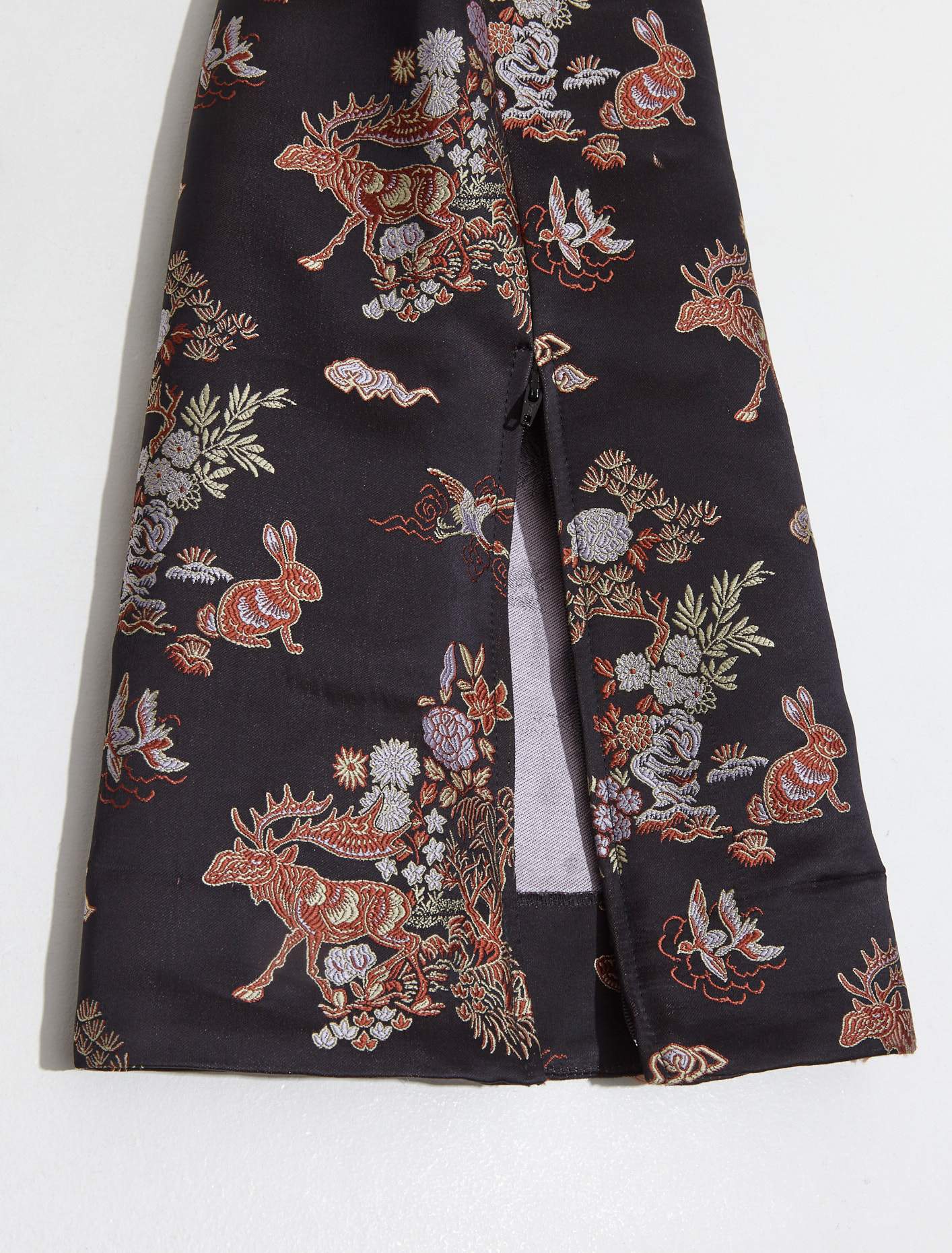 Flared Trousers in Black Satin - Image 3