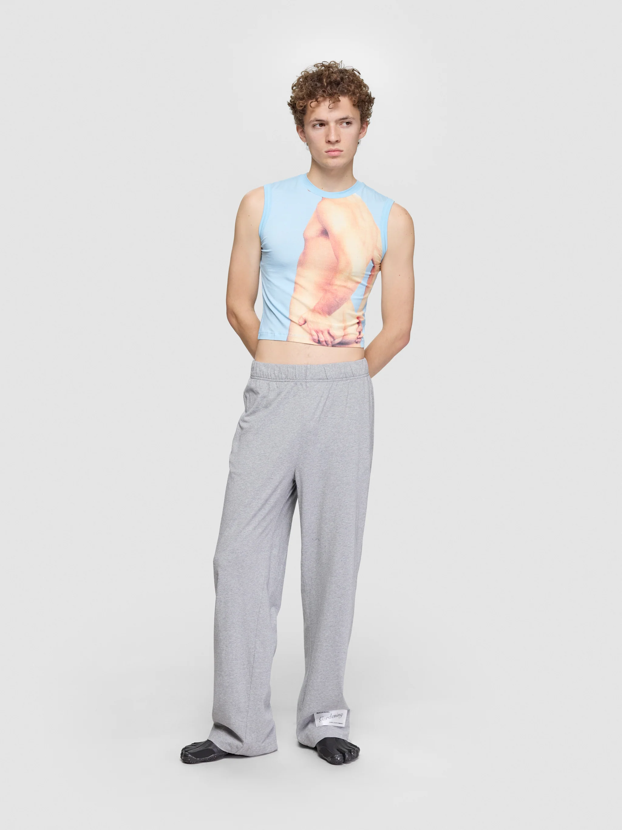 Flow Pants in Grey Melange - Image 4