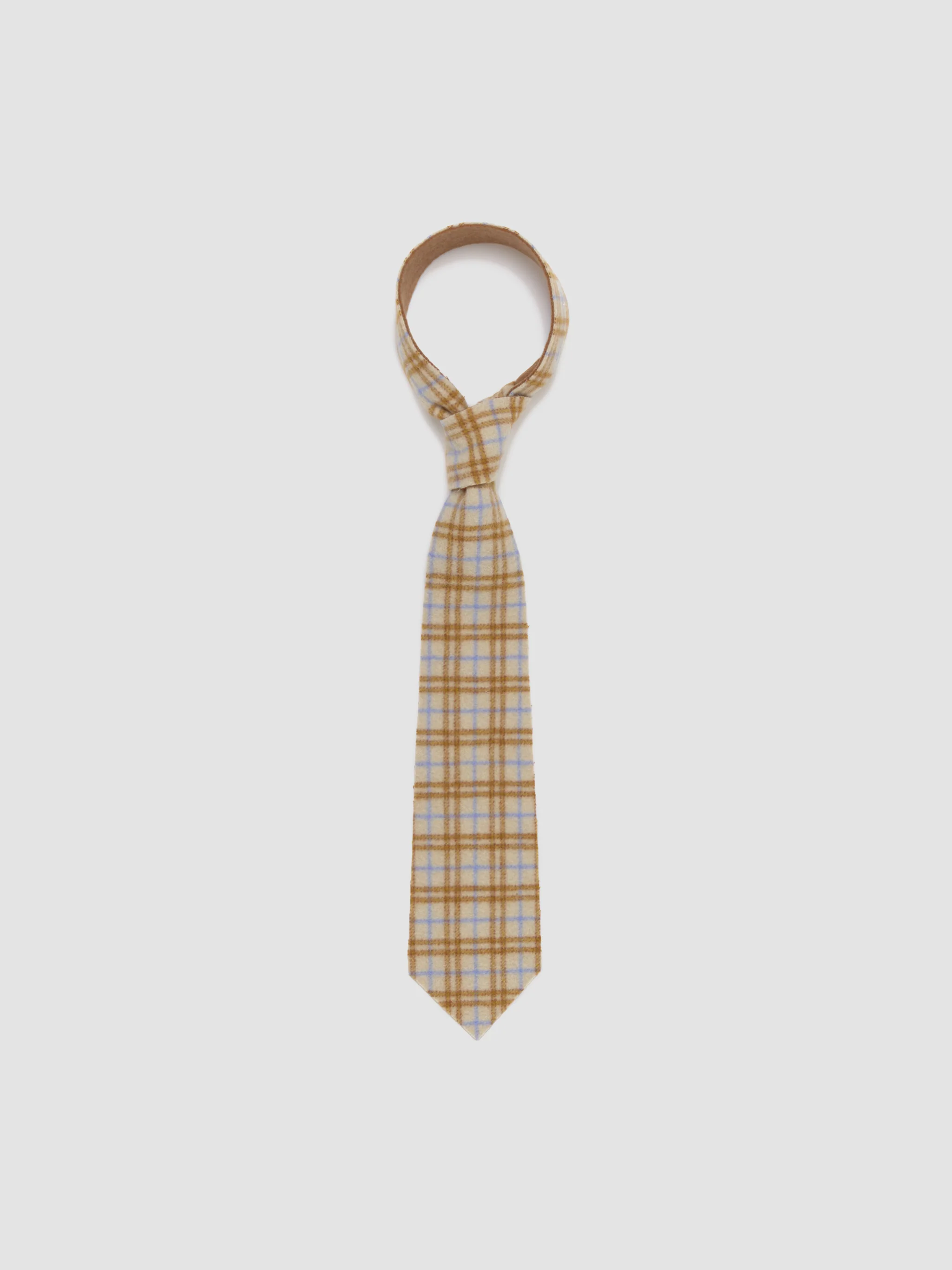 Formal Tie in Felted Dune Check - Image 3