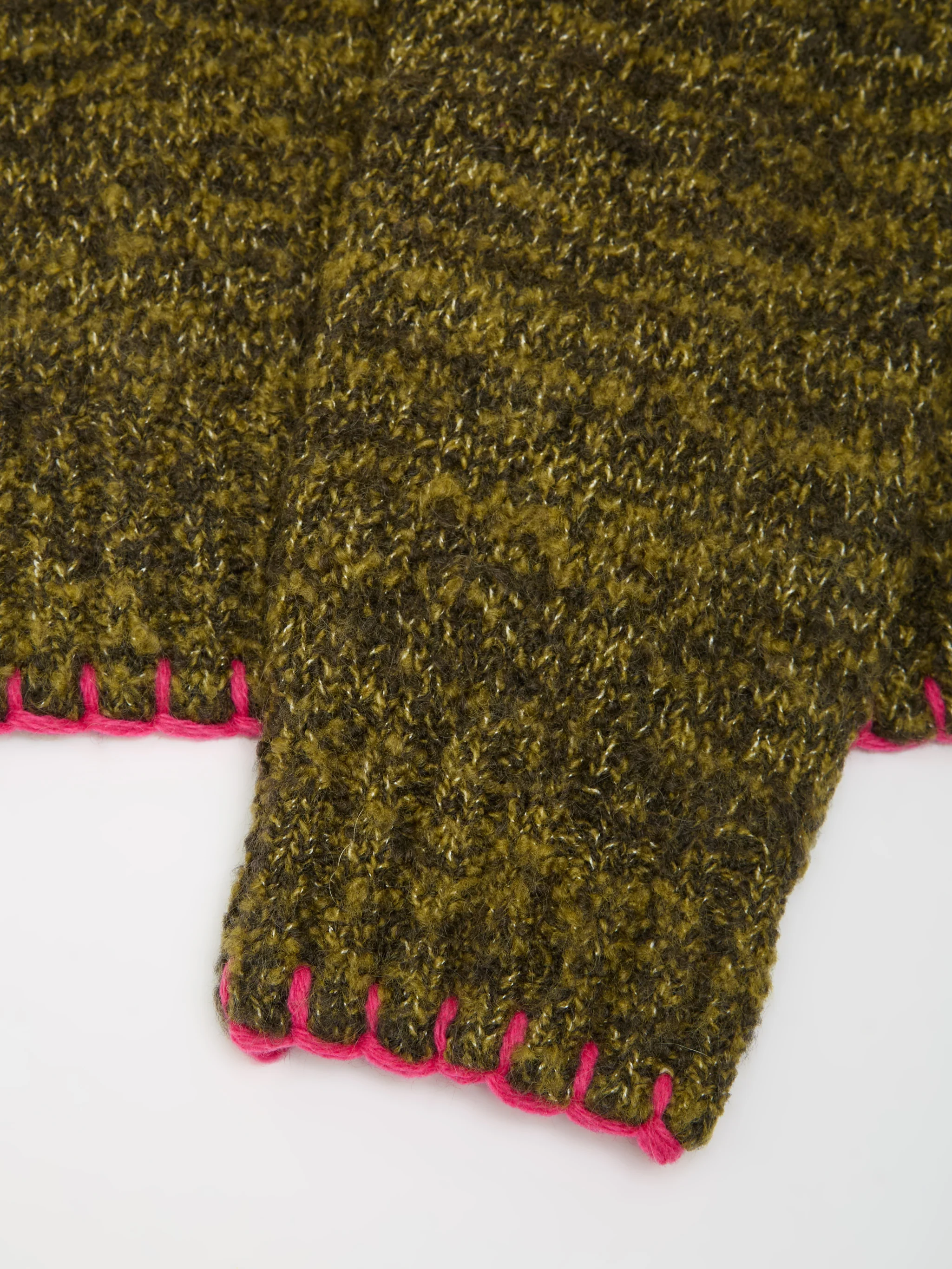 Frederik Contrast Sweater in Moss Green Mouline - Image 5