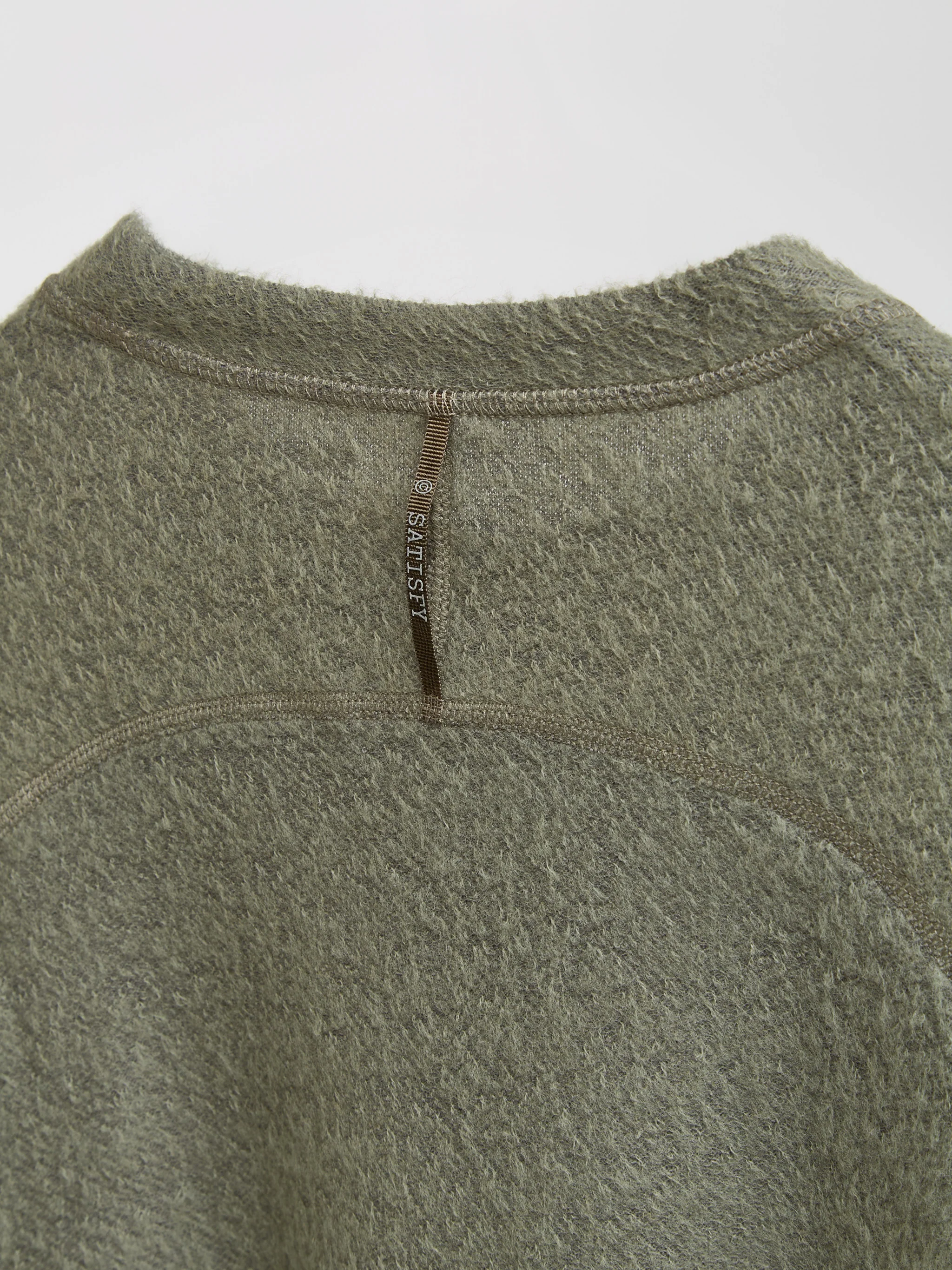 FuzzMerino Long Tee in Vetiver - Image 3