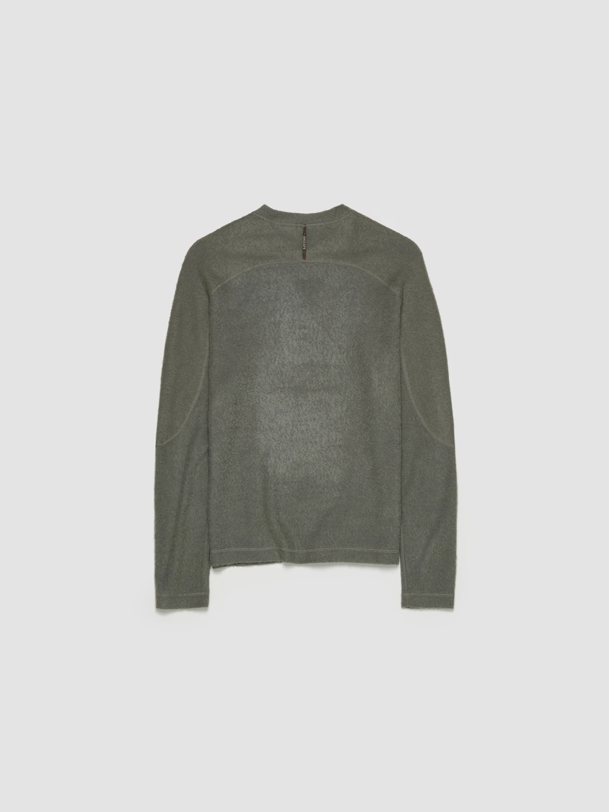 FuzzMerino Long Tee in Vetiver - Image 4