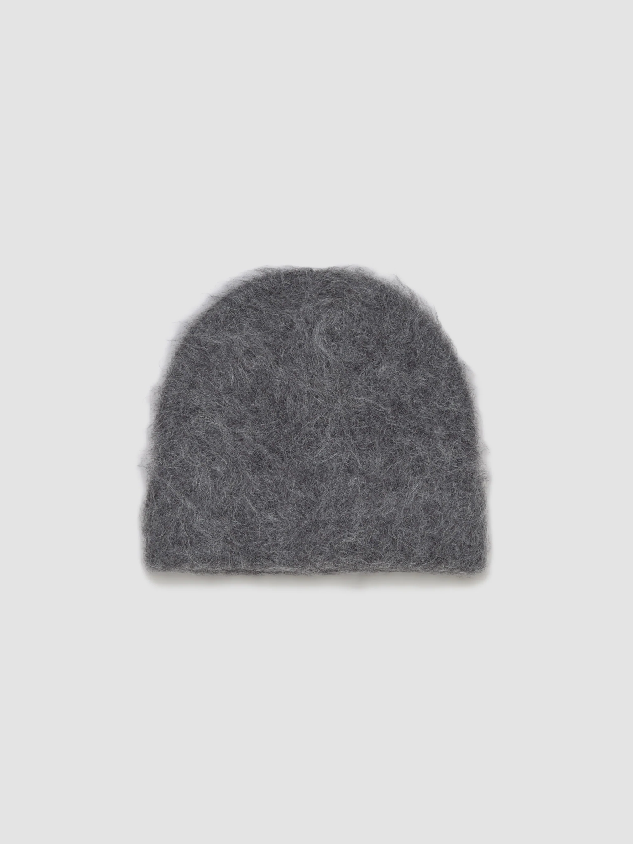 Fuzzy Beanie in Charcoal Alpaca - Image 4