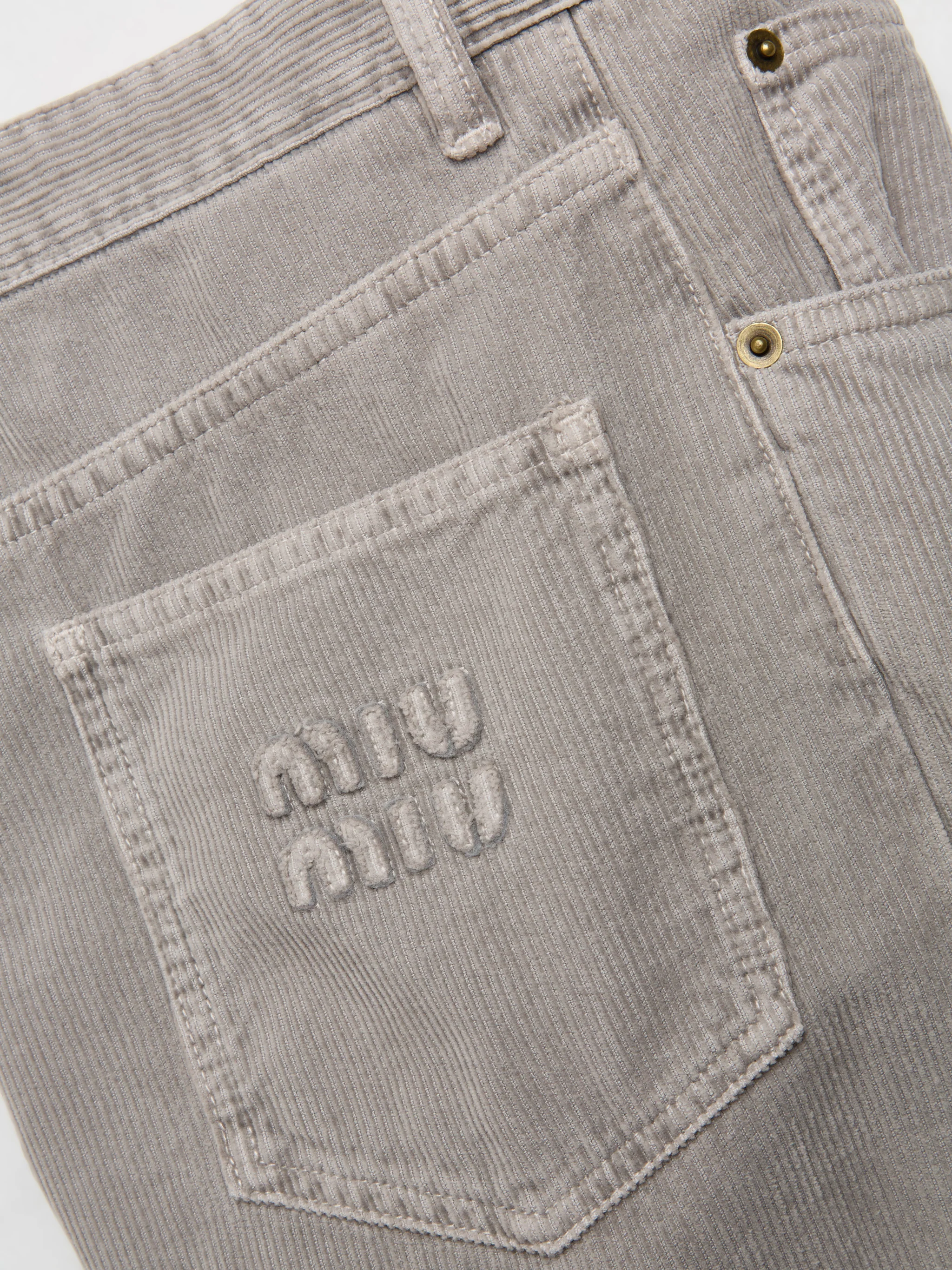 Garment-Dyed Corduroy Pants in Granite Gray - Image 3