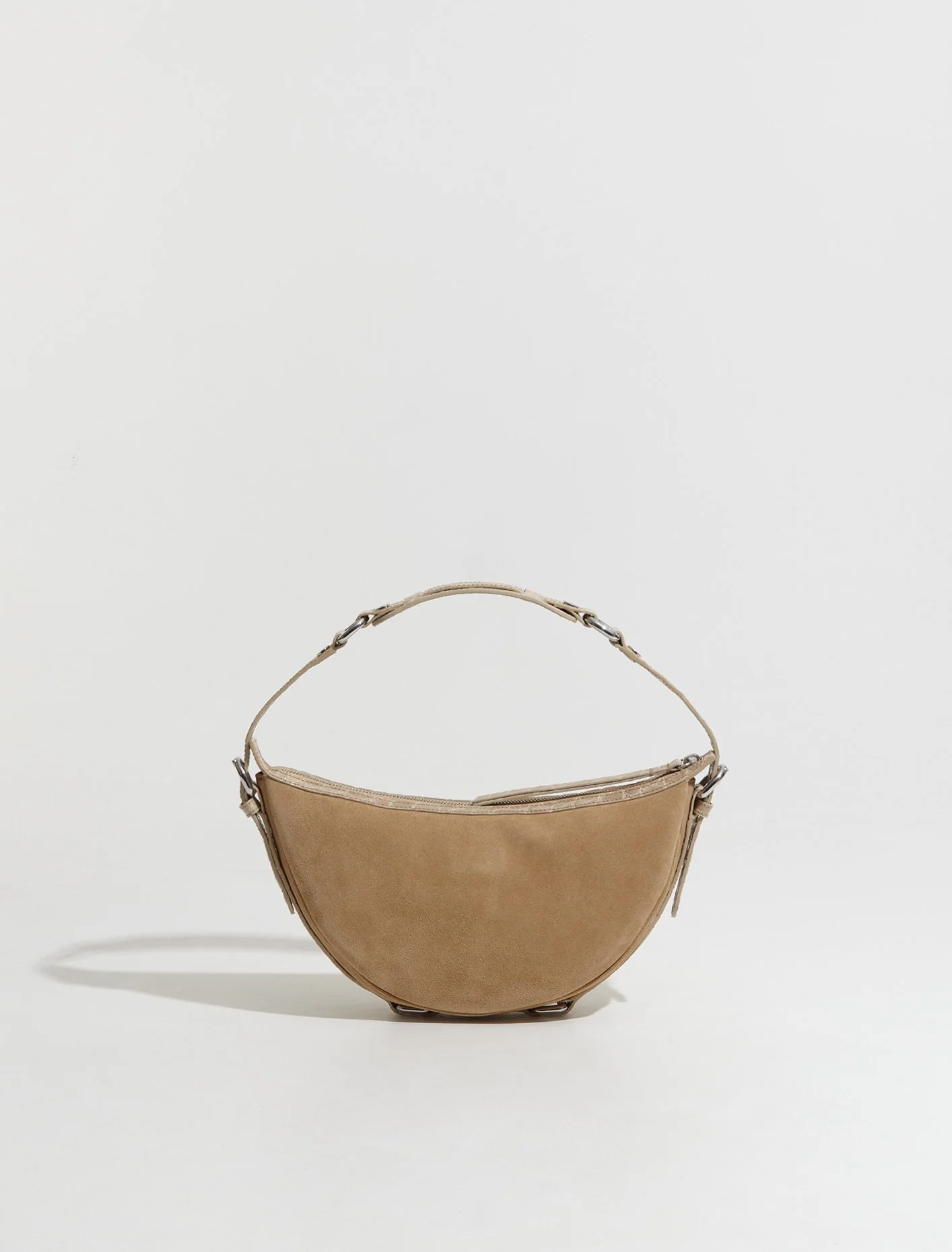 Gib Croco and Suede Leather Bag in Kraft - Image 6