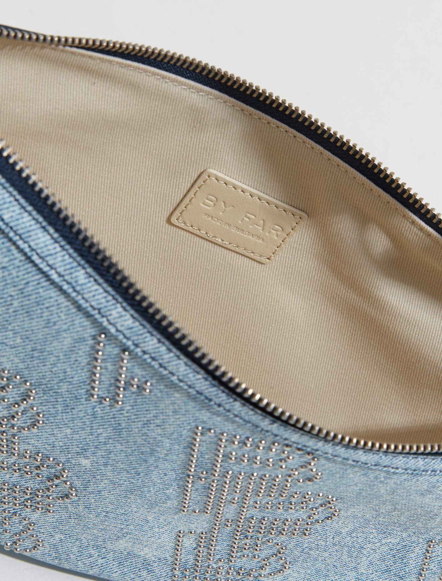 Gib Stud Leather Bag in Denim - Image 3