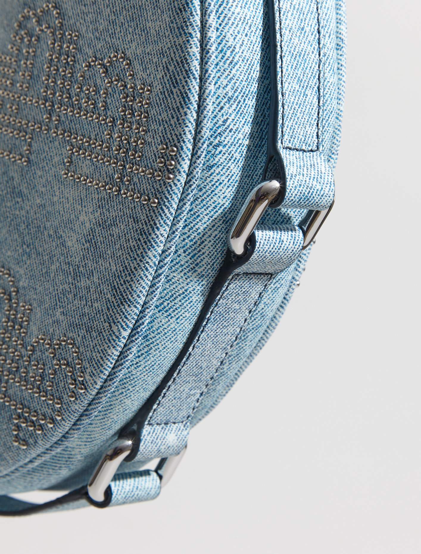 Gib Stud Leather Bag in Denim - Image 4